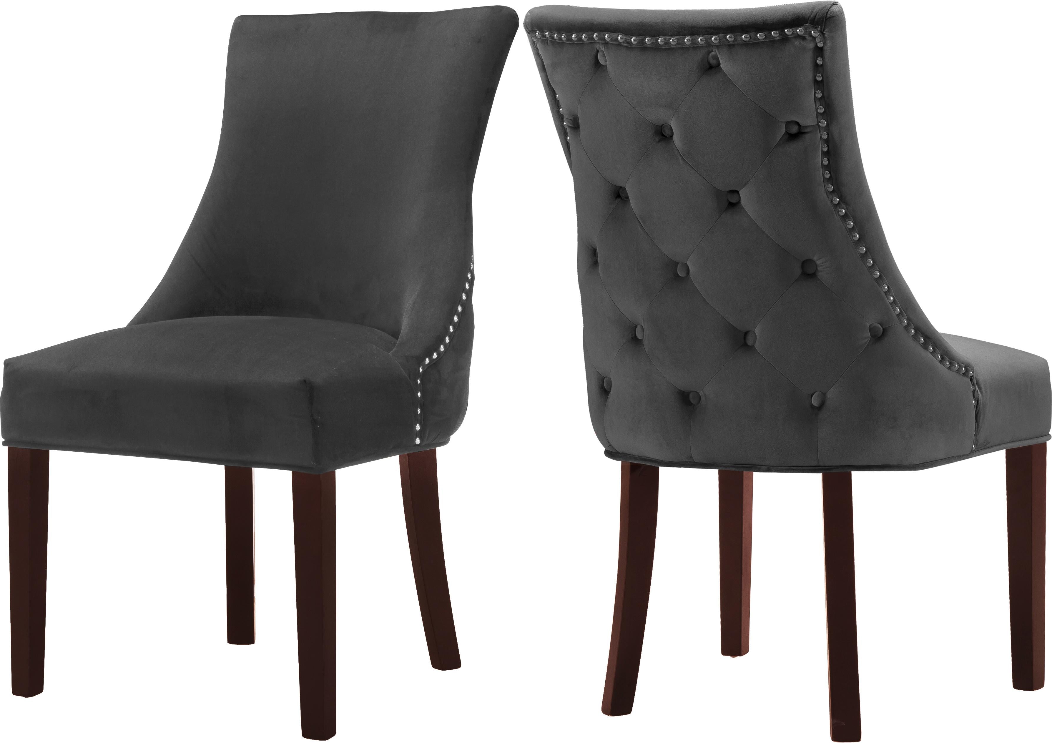 Hannah Grey Velvet Dining Chair - Luxury Home Furniture (MI)