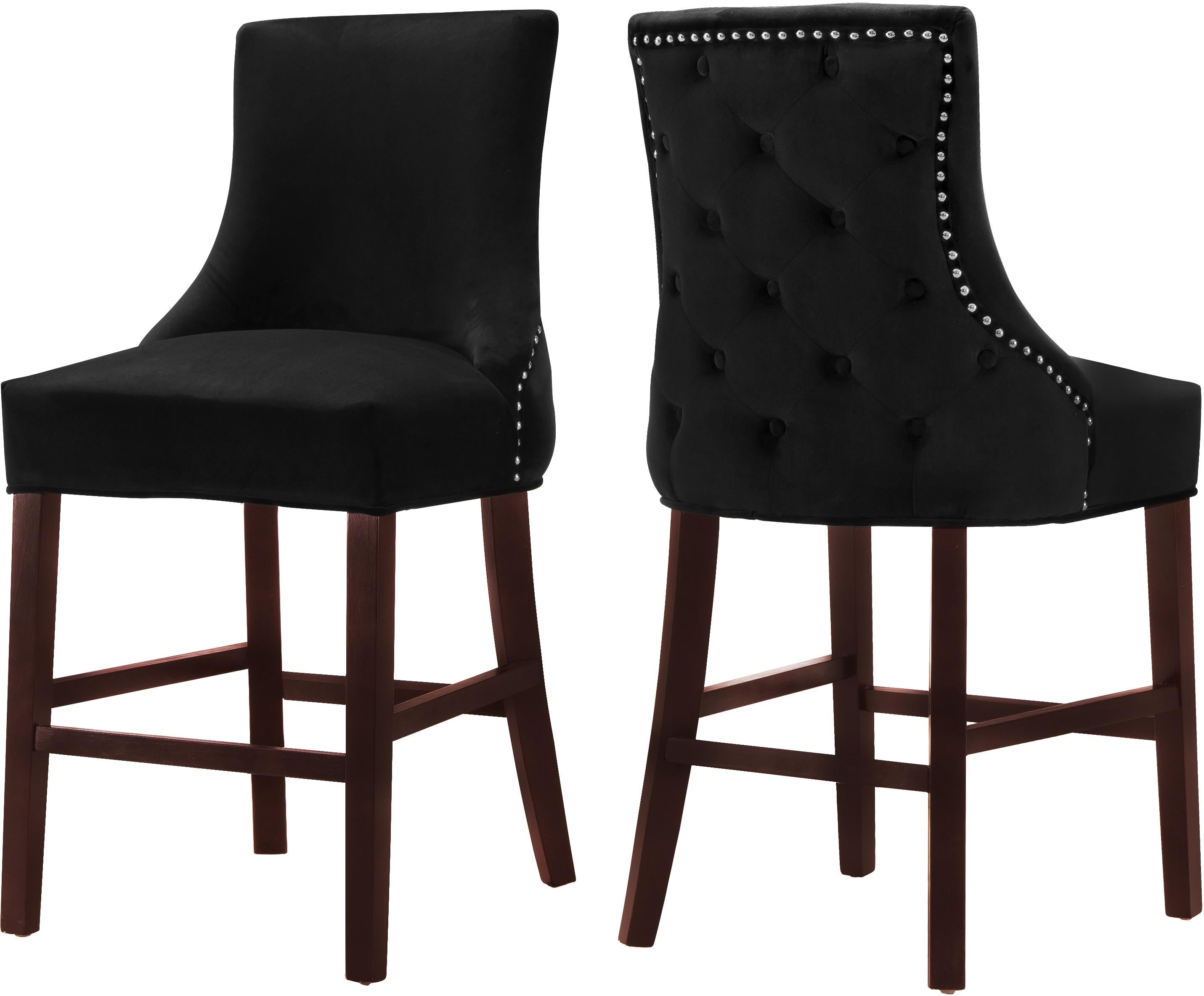 Hannah Black Velvet Stool - Luxury Home Furniture (MI)