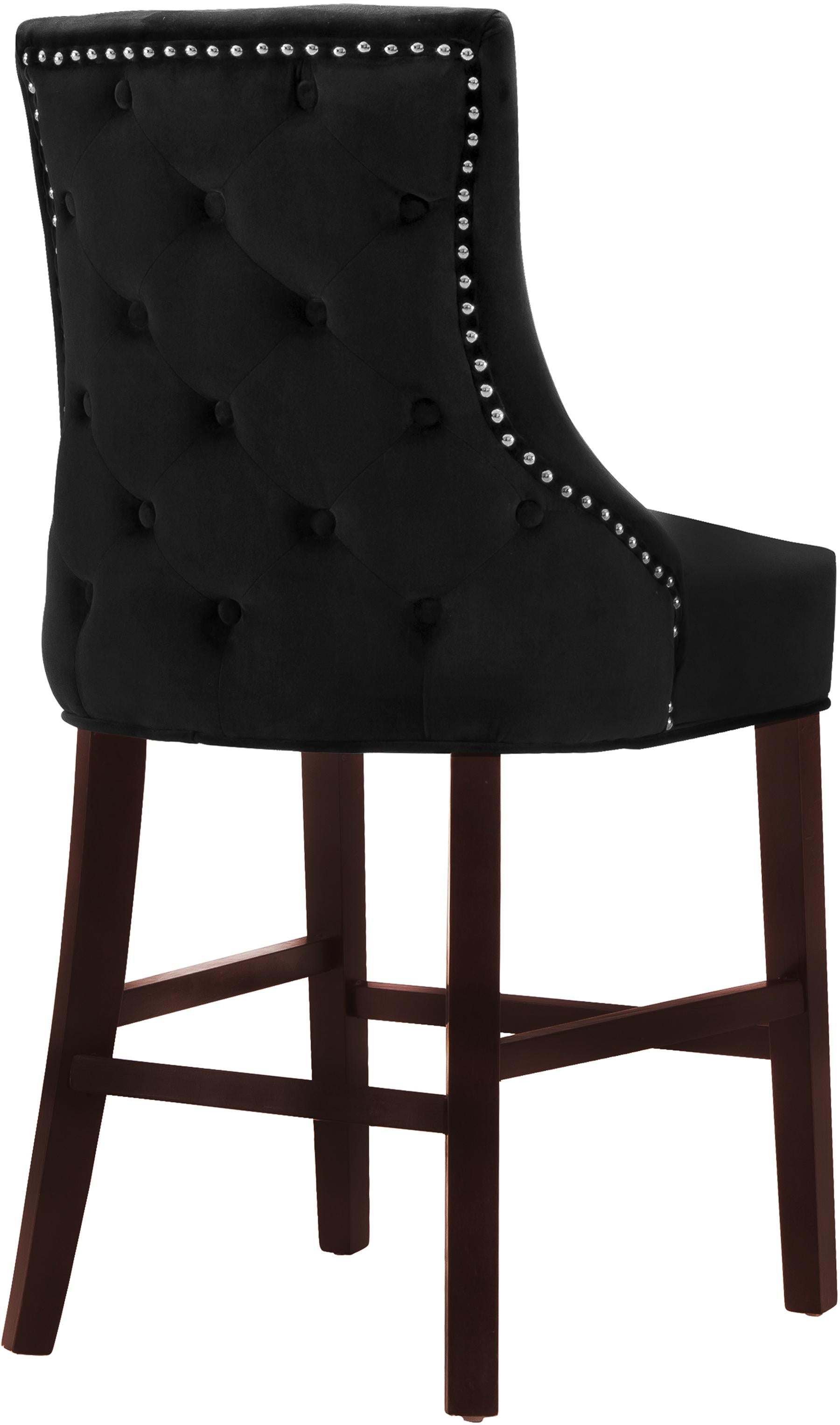 Hannah Black Velvet Stool - Luxury Home Furniture (MI)