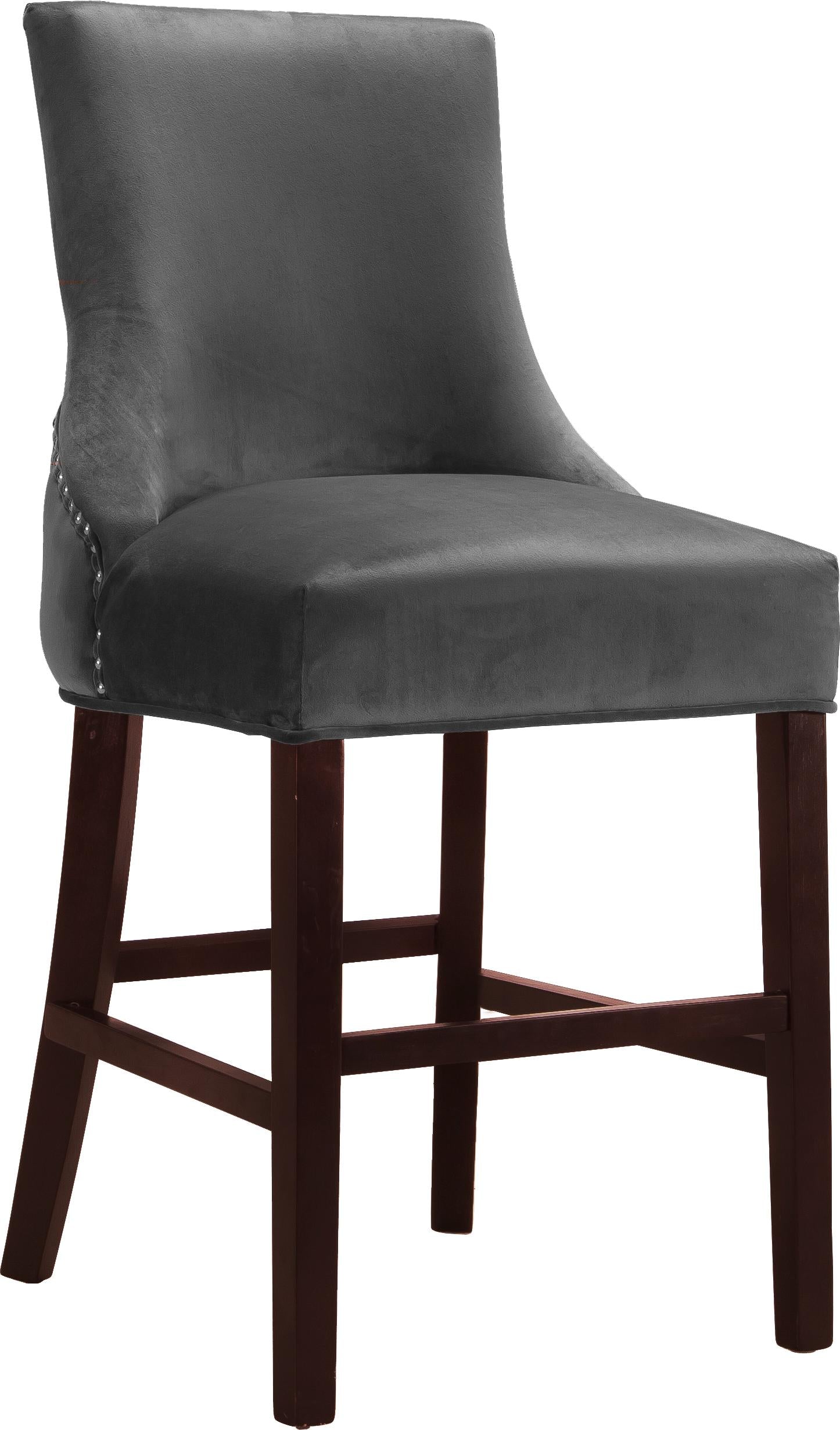 Hannah Grey Velvet Stool - Luxury Home Furniture (MI)