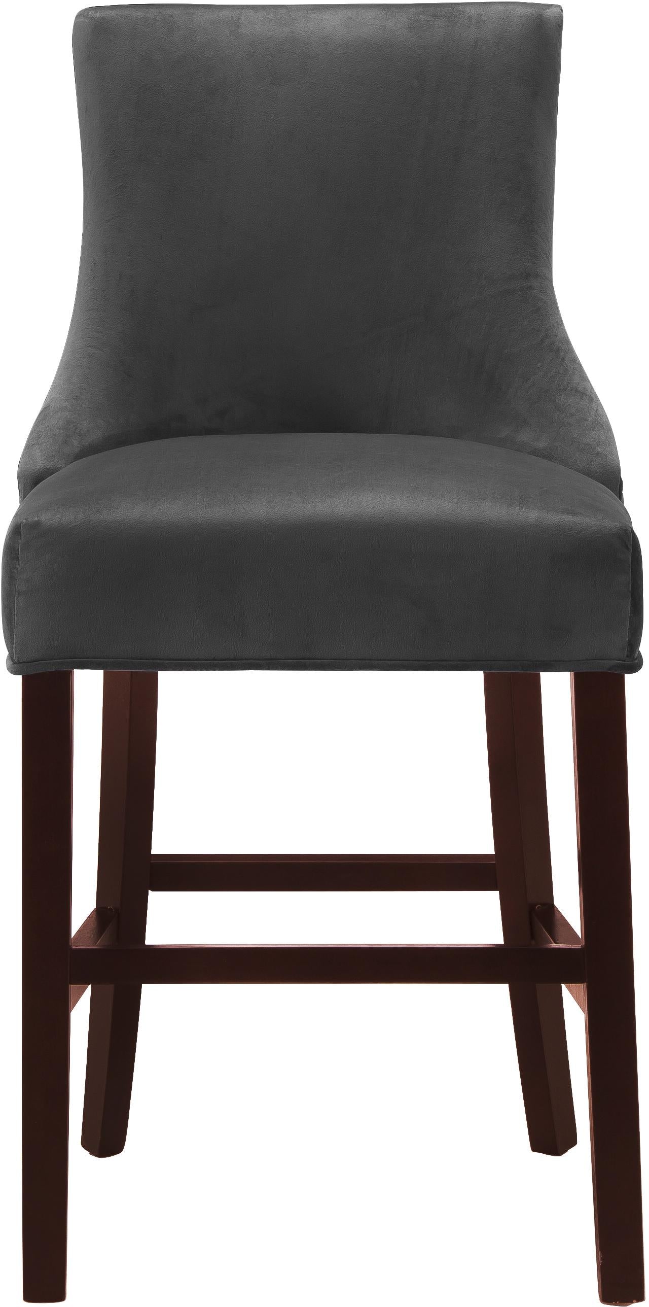 Hannah Grey Velvet Stool - Luxury Home Furniture (MI)