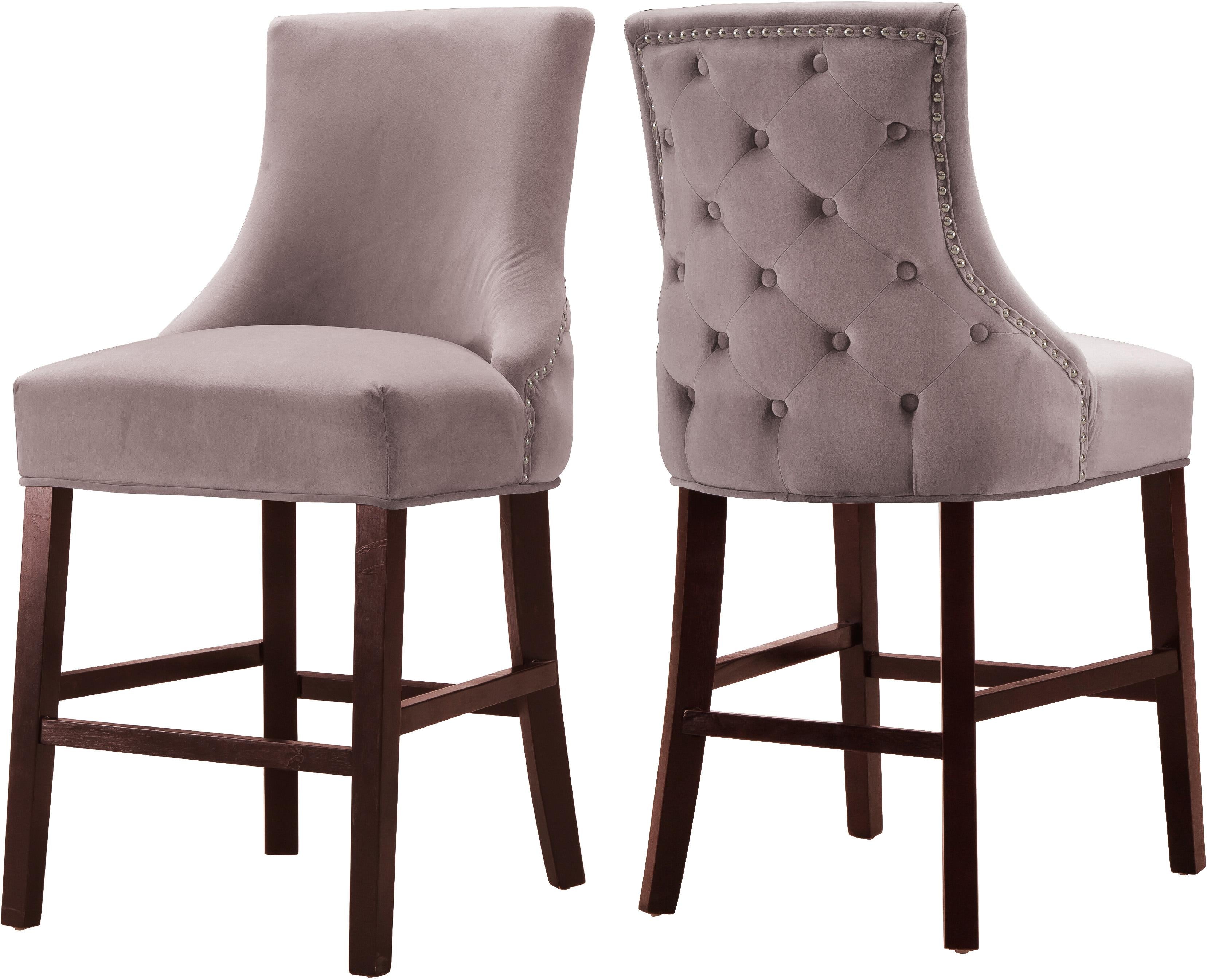 Hannah Pink Velvet Stool - Luxury Home Furniture (MI)