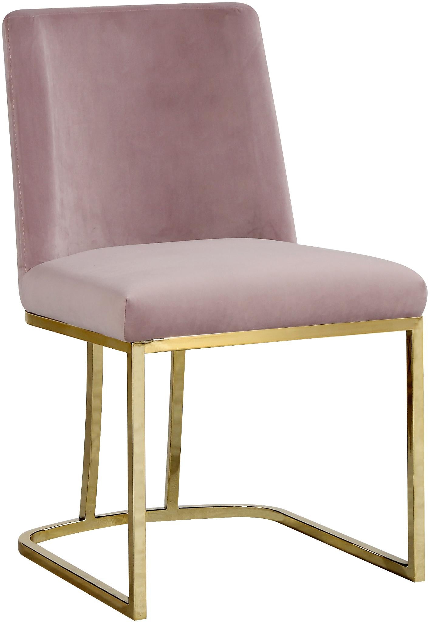 Heidi Pink Velvet Dining Chair - Luxury Home Furniture (MI)