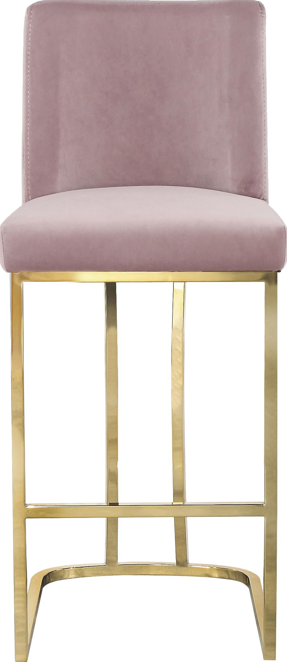Heidi Pink Velvet Stool - Luxury Home Furniture (MI)