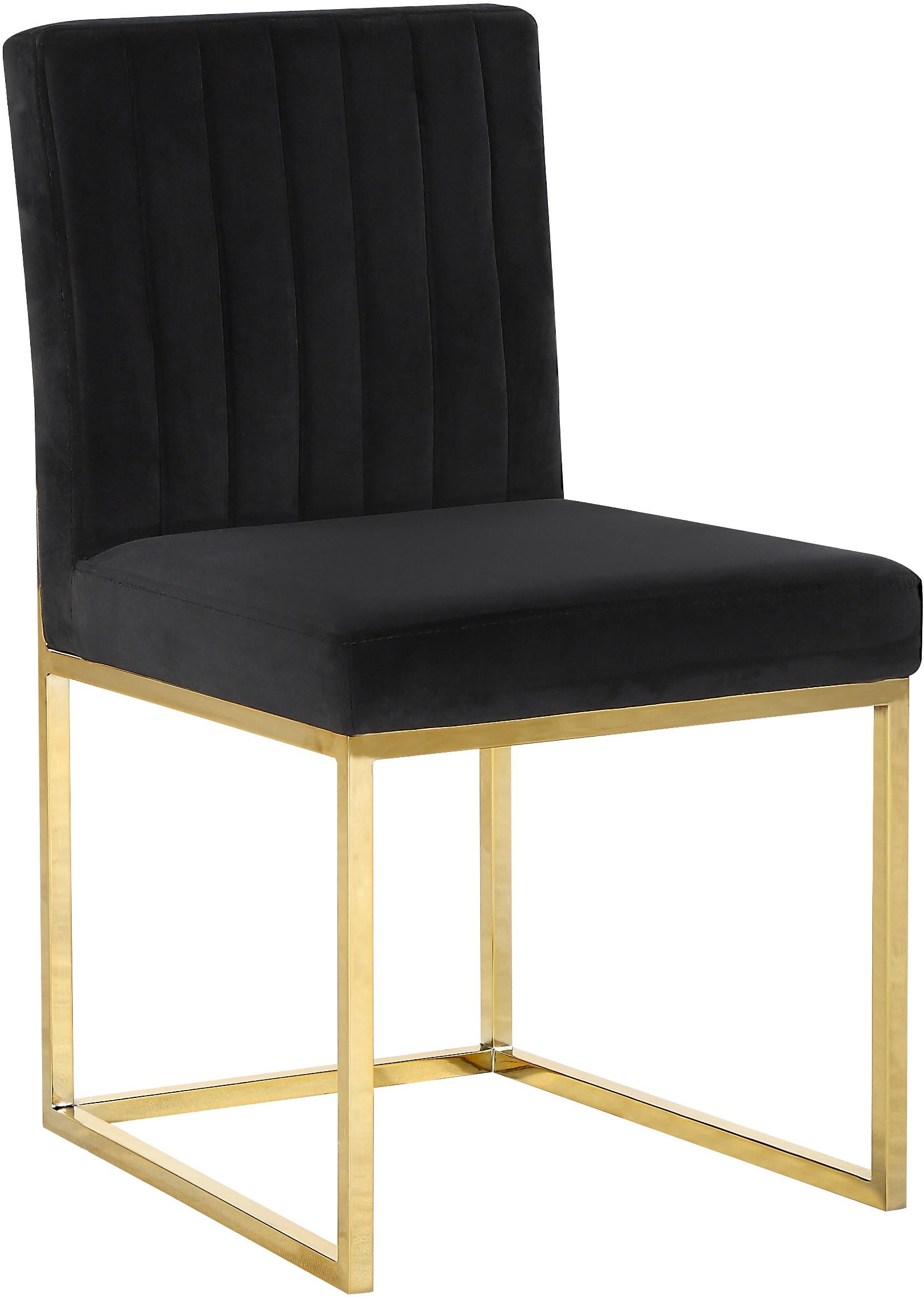 Giselle Black Velvet Dining Chair - Luxury Home Furniture (MI)