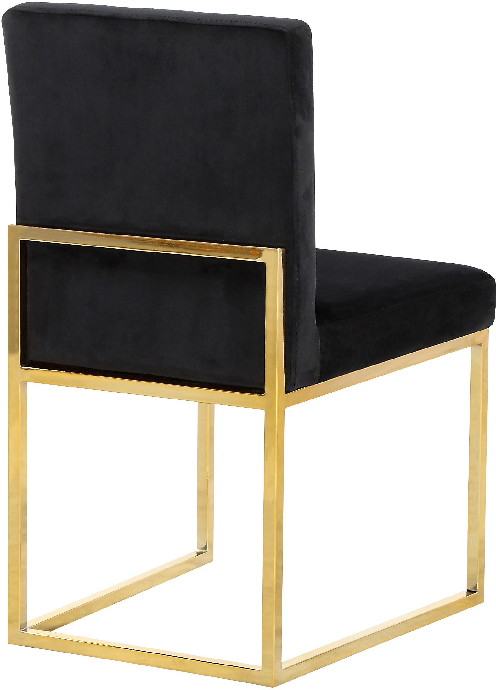 Giselle Black Velvet Dining Chair - Luxury Home Furniture (MI)