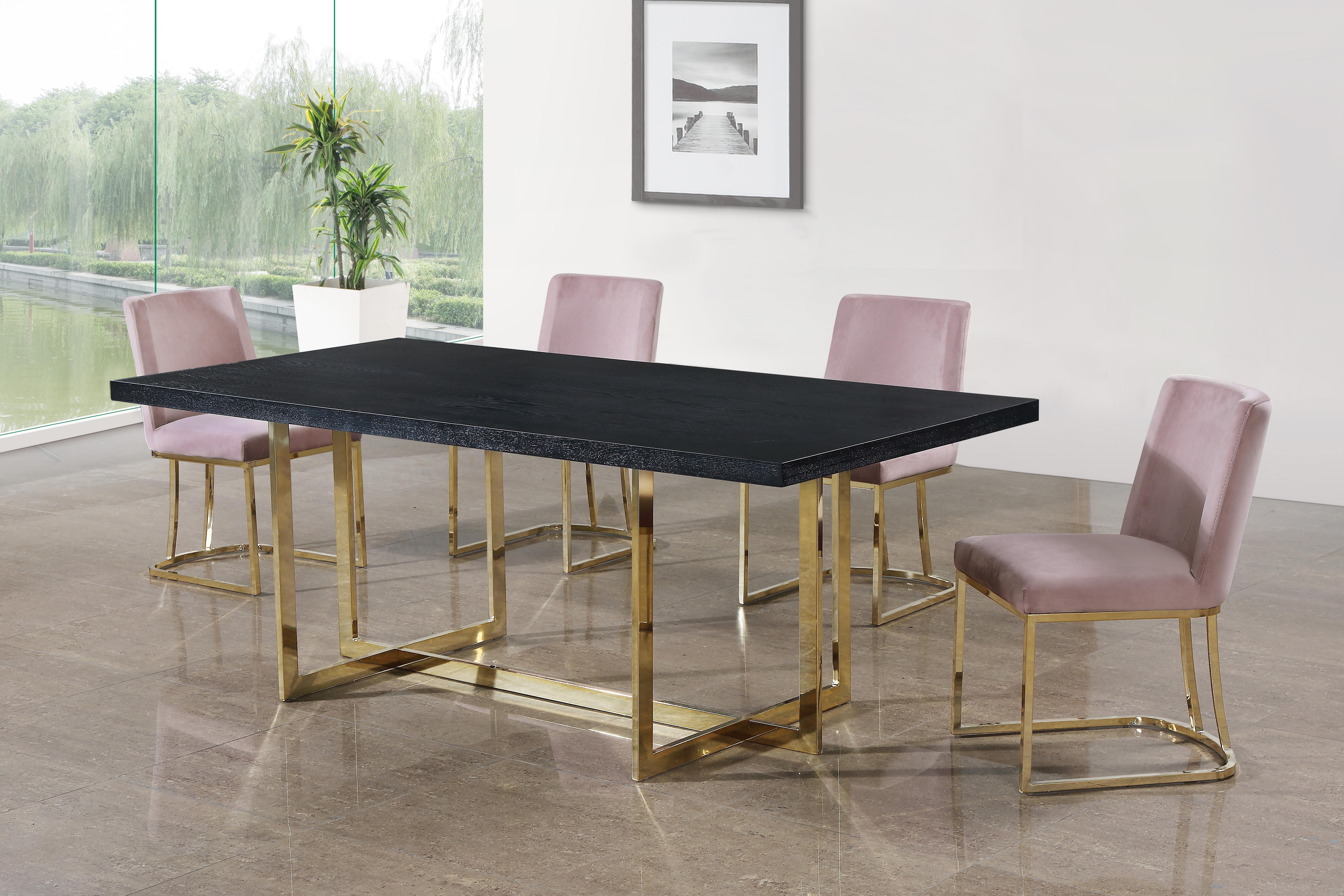 Heidi Pink Velvet Dining Chair - Luxury Home Furniture (MI)