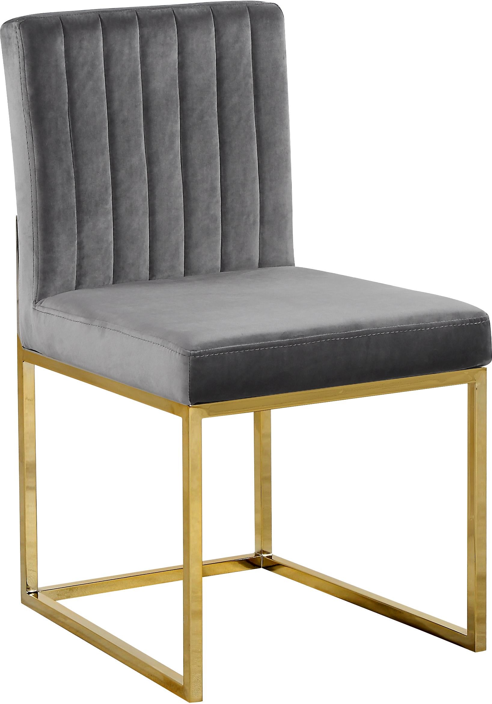 Giselle Grey Velvet Dining Chair - Luxury Home Furniture (MI)
