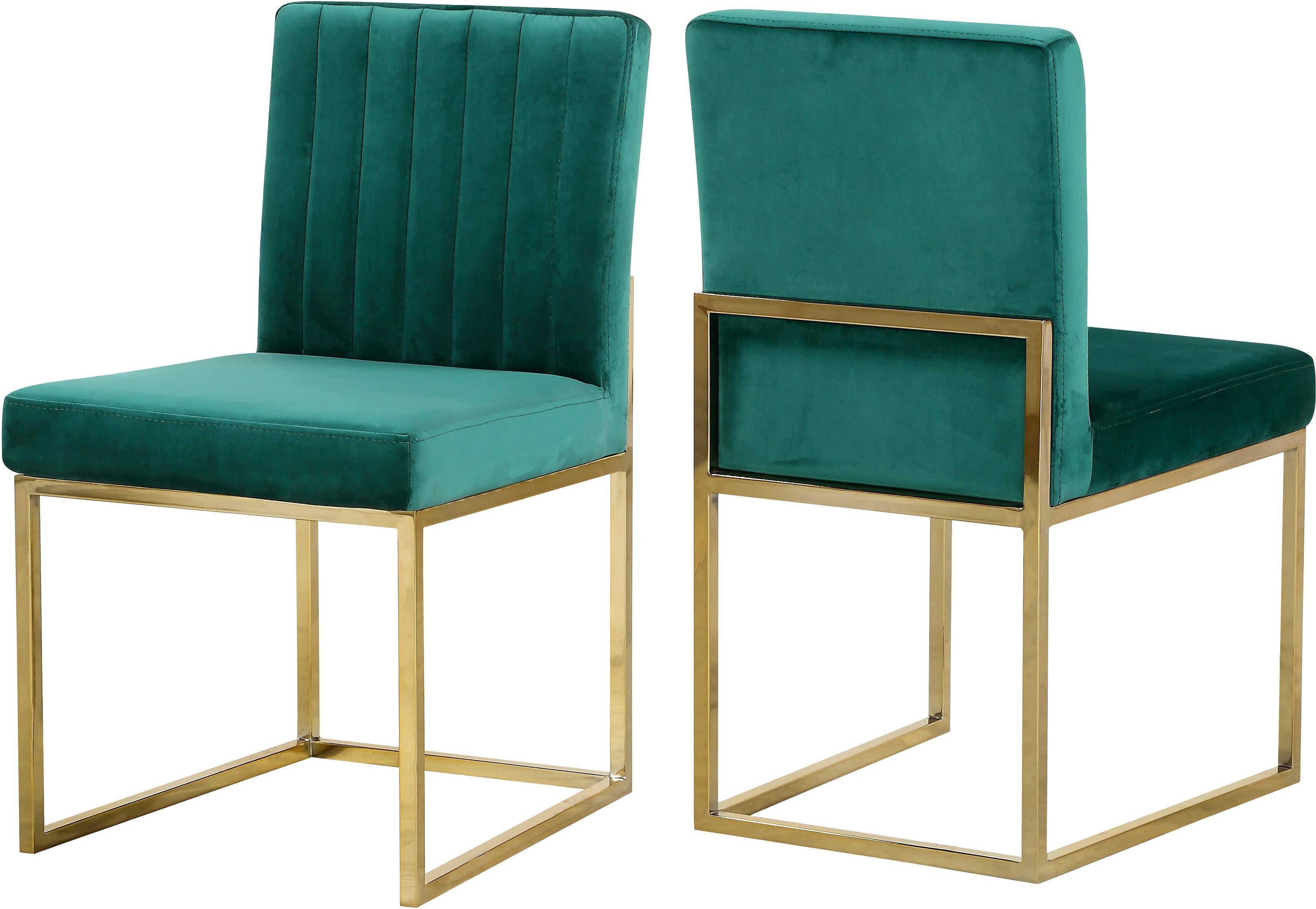 Giselle Green Velvet Dining Chair - Luxury Home Furniture (MI)