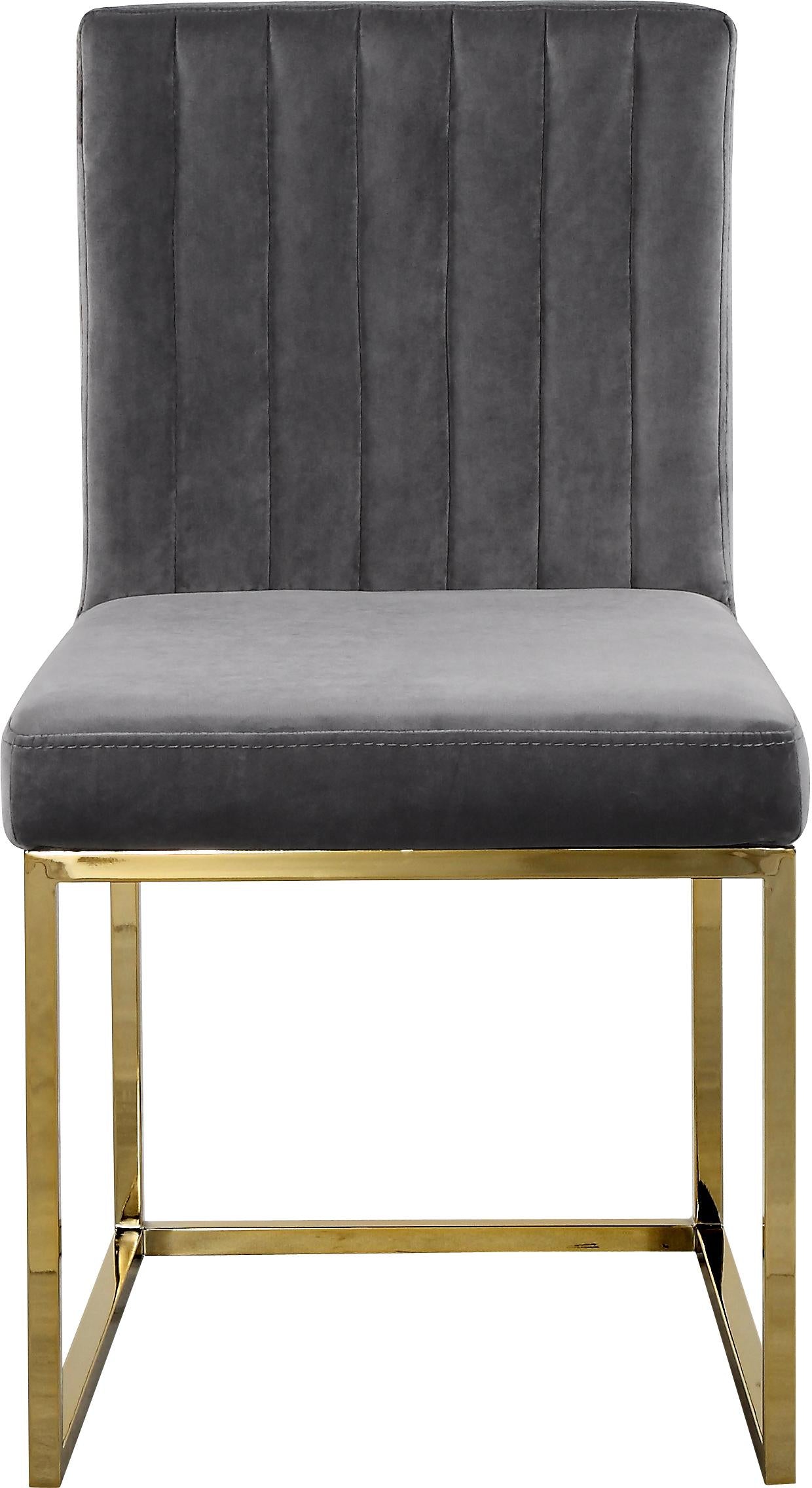 Giselle Grey Velvet Dining Chair - Luxury Home Furniture (MI)