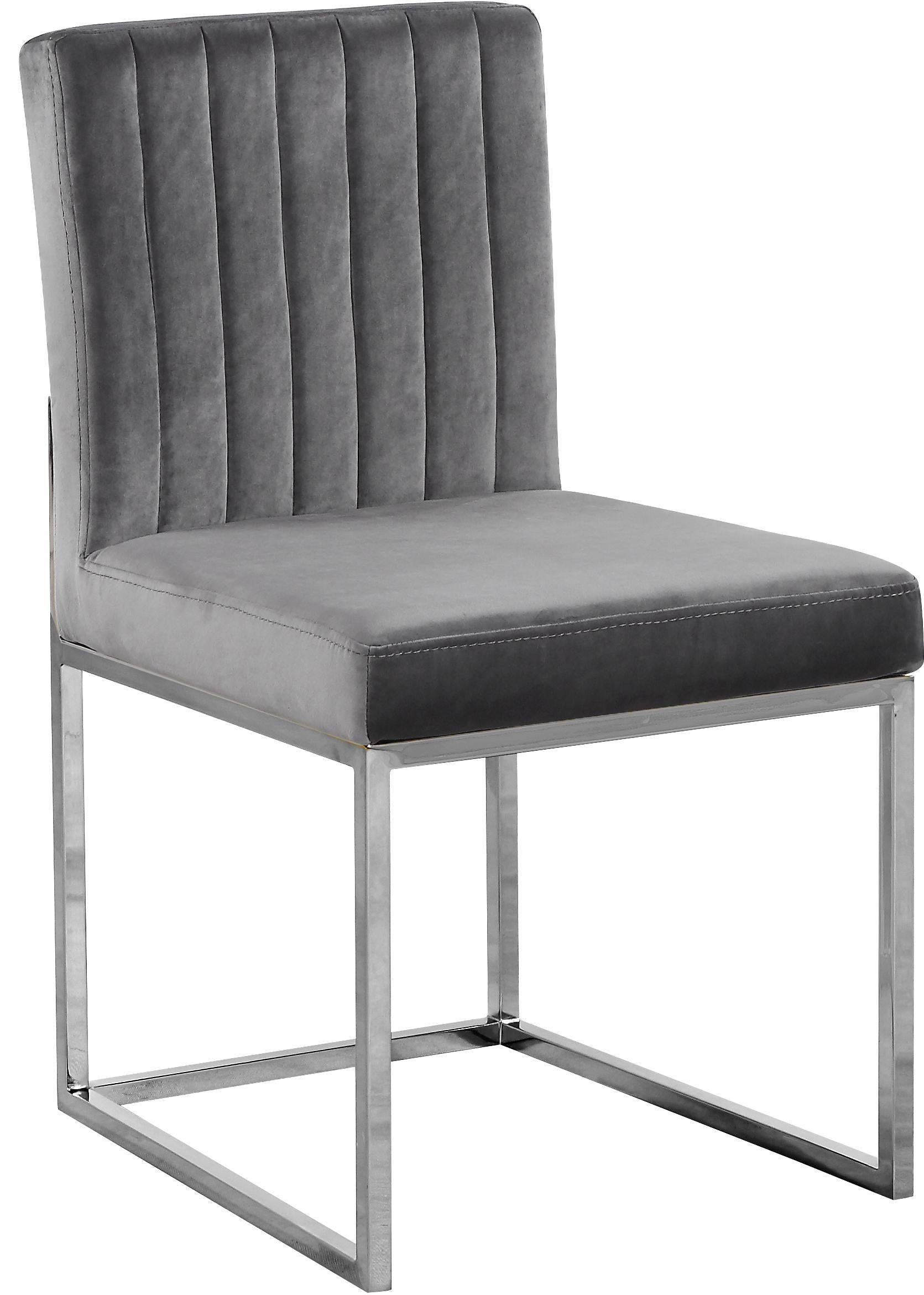 Giselle Grey Velvet Dining Chair - Luxury Home Furniture (MI)
