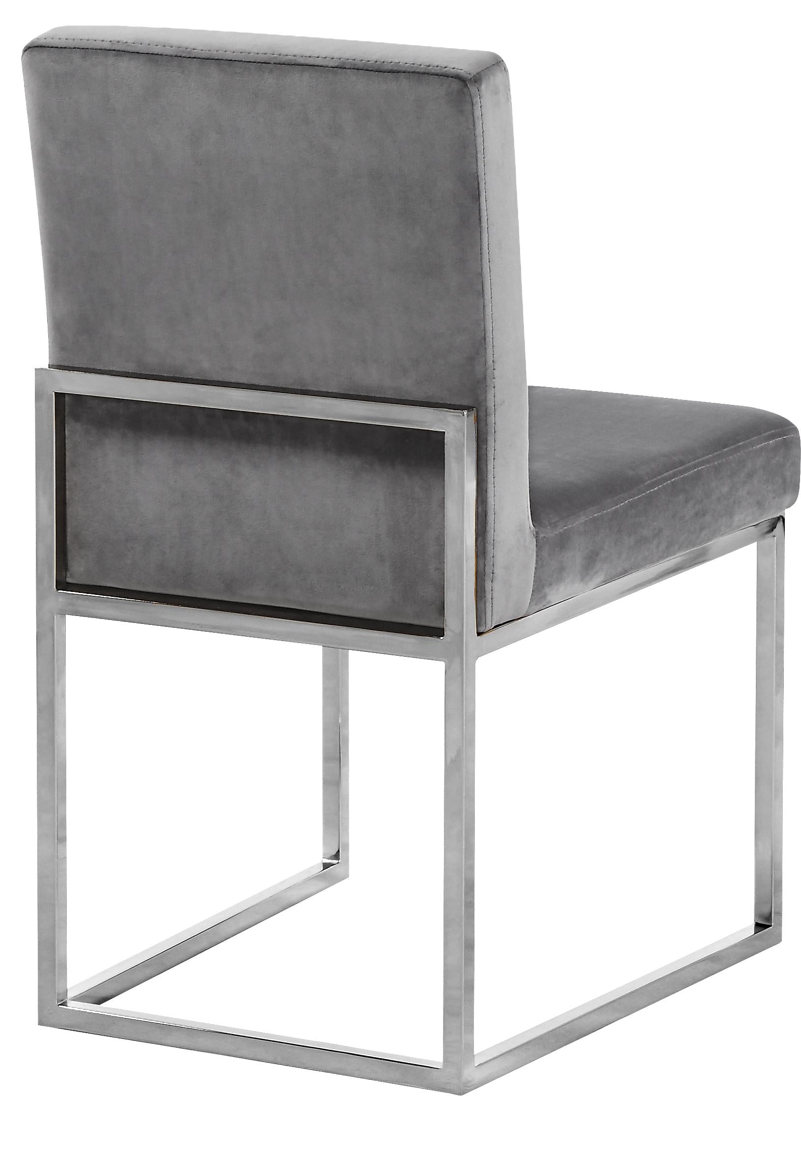 Giselle Grey Velvet Dining Chair - Luxury Home Furniture (MI)