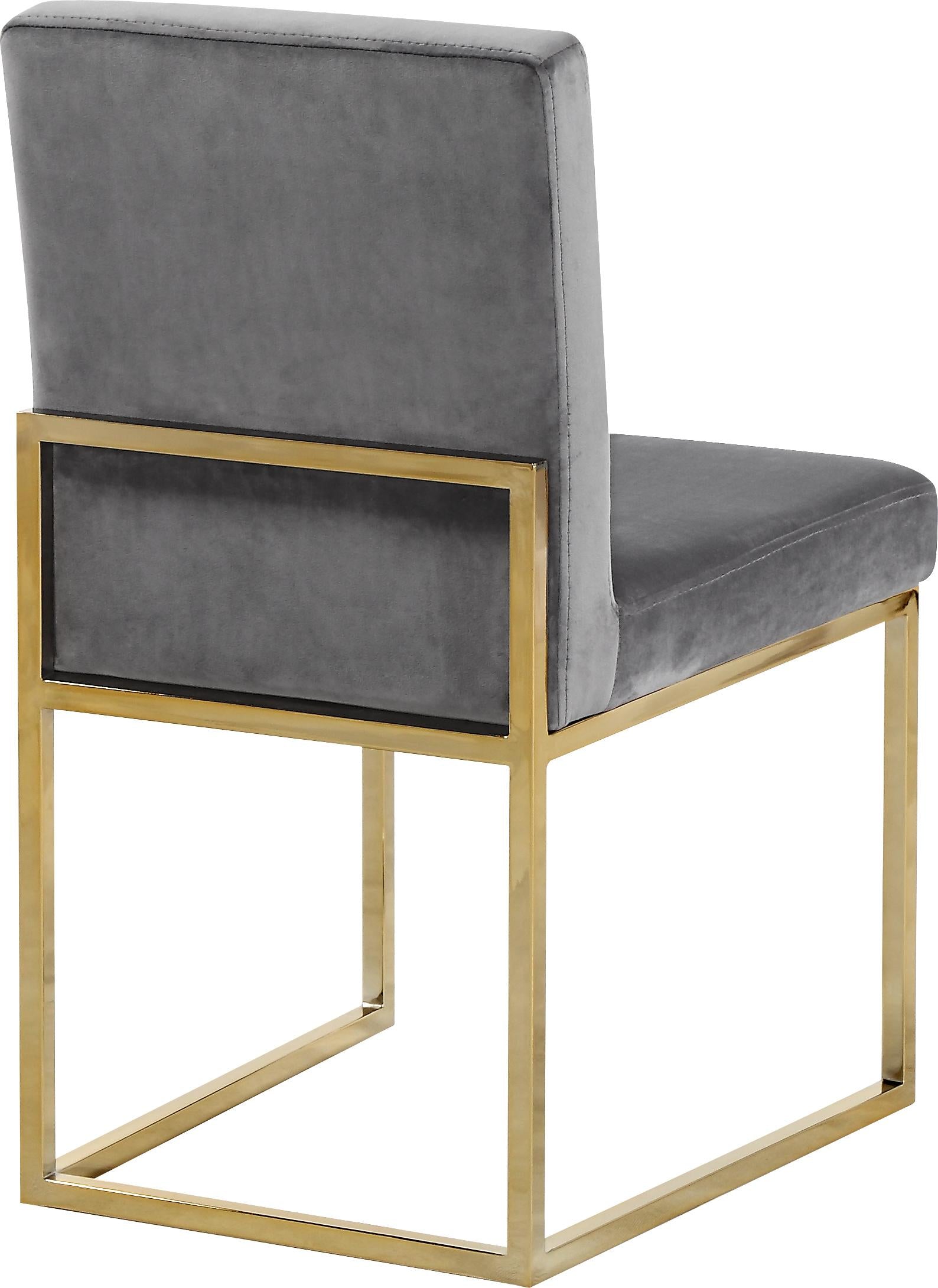 Giselle Grey Velvet Dining Chair - Luxury Home Furniture (MI)