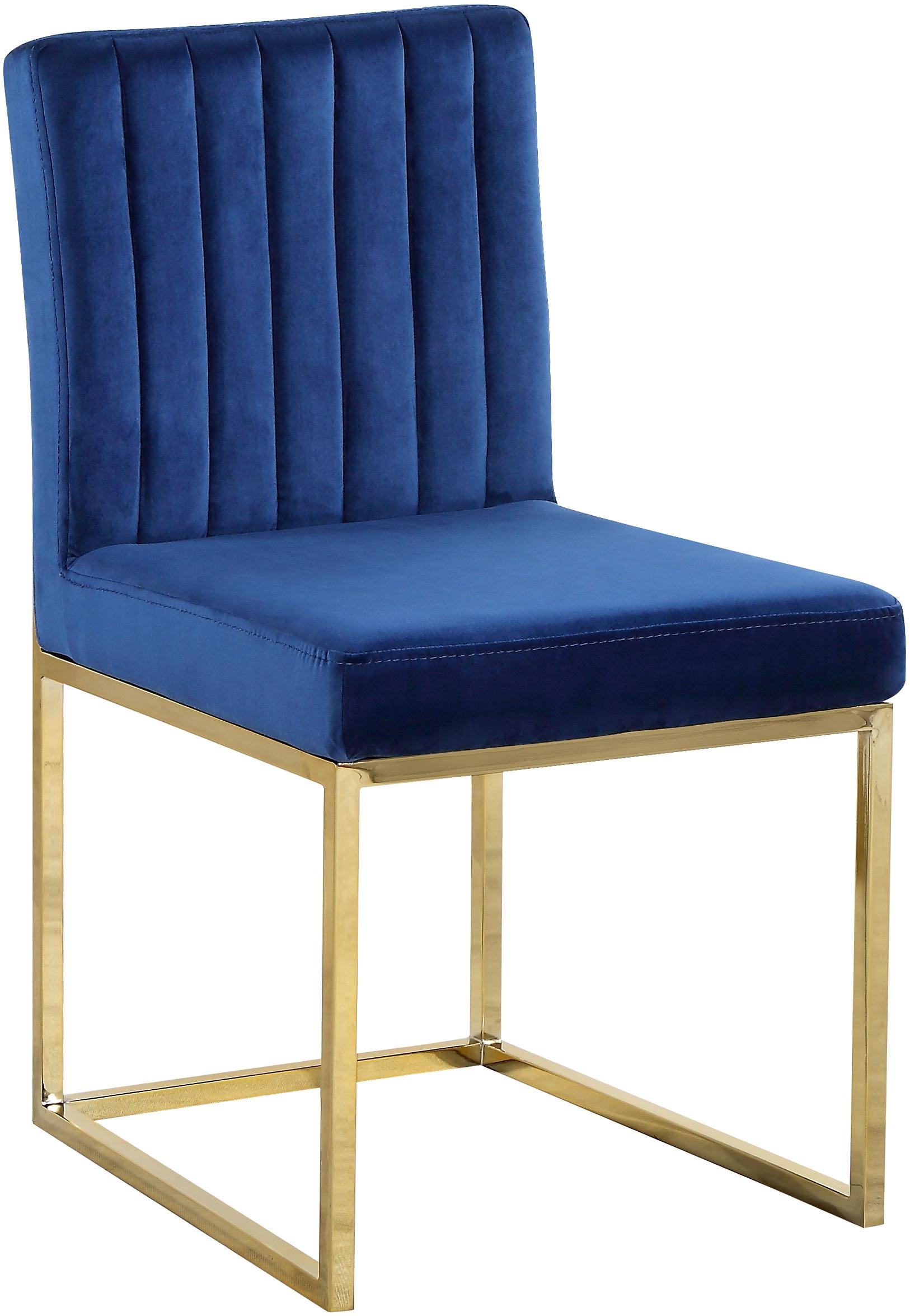 Giselle Navy Velvet Dining Chair - Luxury Home Furniture (MI)