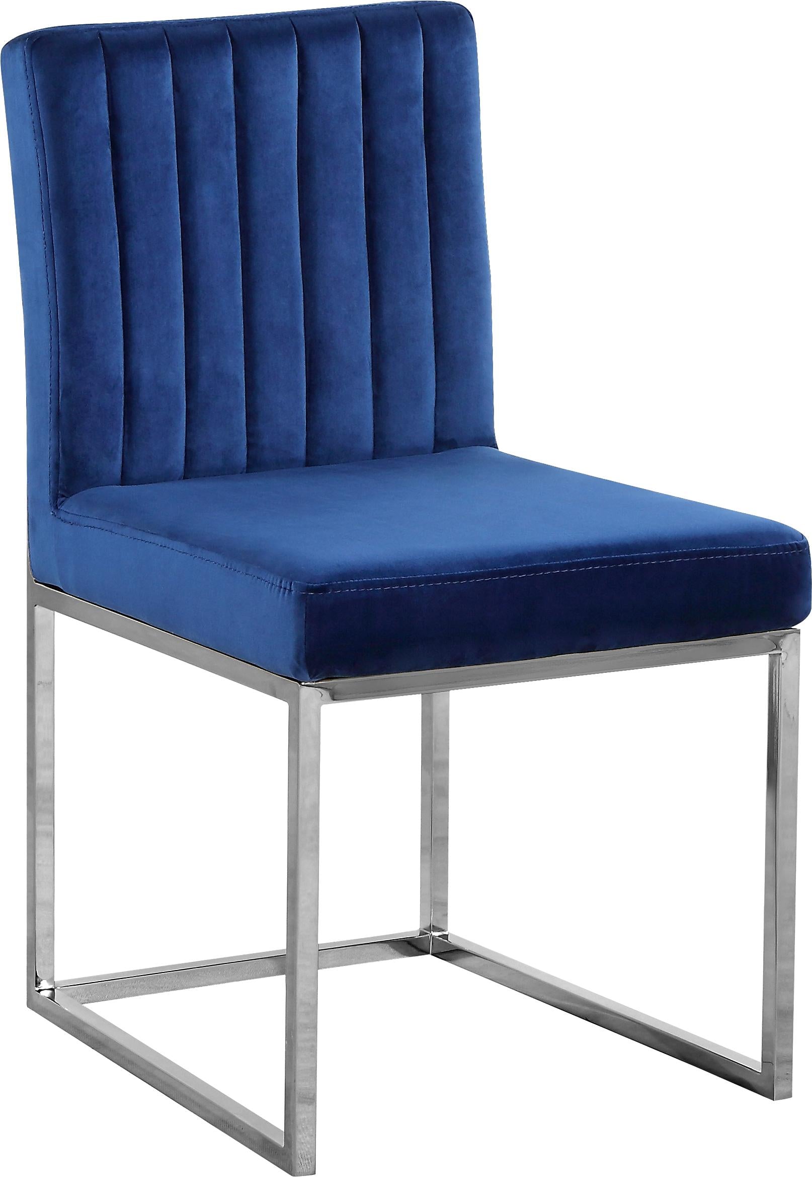 Giselle Navy Velvet Dining Chair - Luxury Home Furniture (MI)
