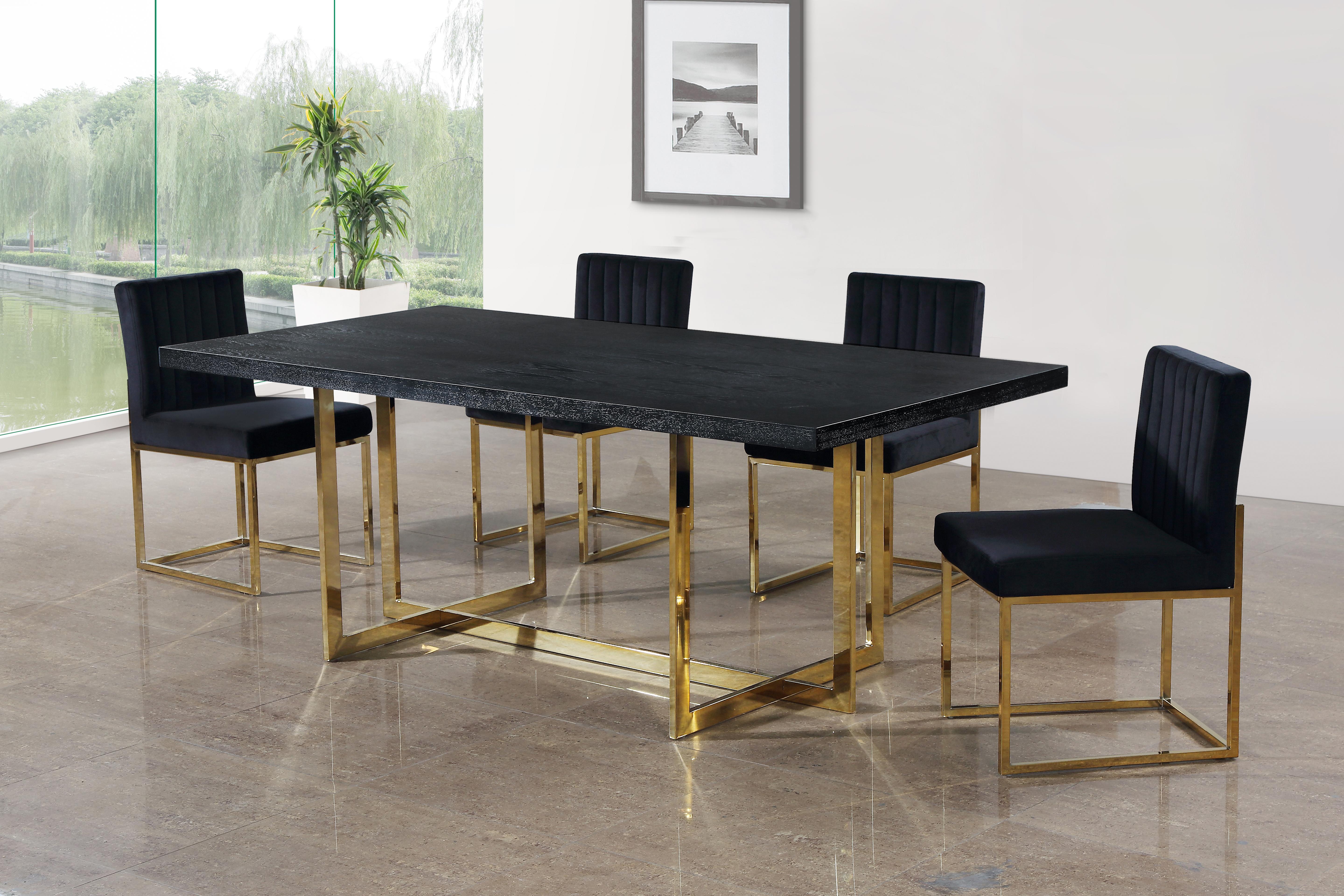 Giselle Black Velvet Dining Chair - Luxury Home Furniture (MI)