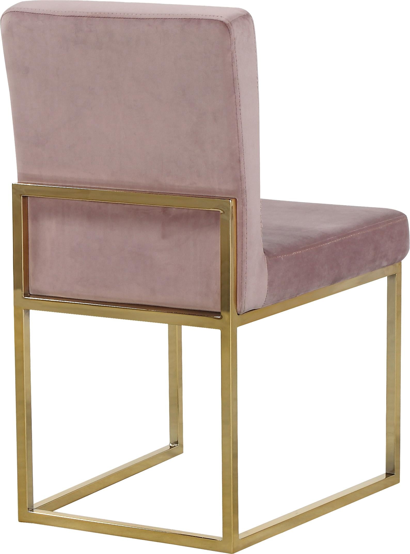 Giselle Pink Velvet Dining Chair - Luxury Home Furniture (MI)