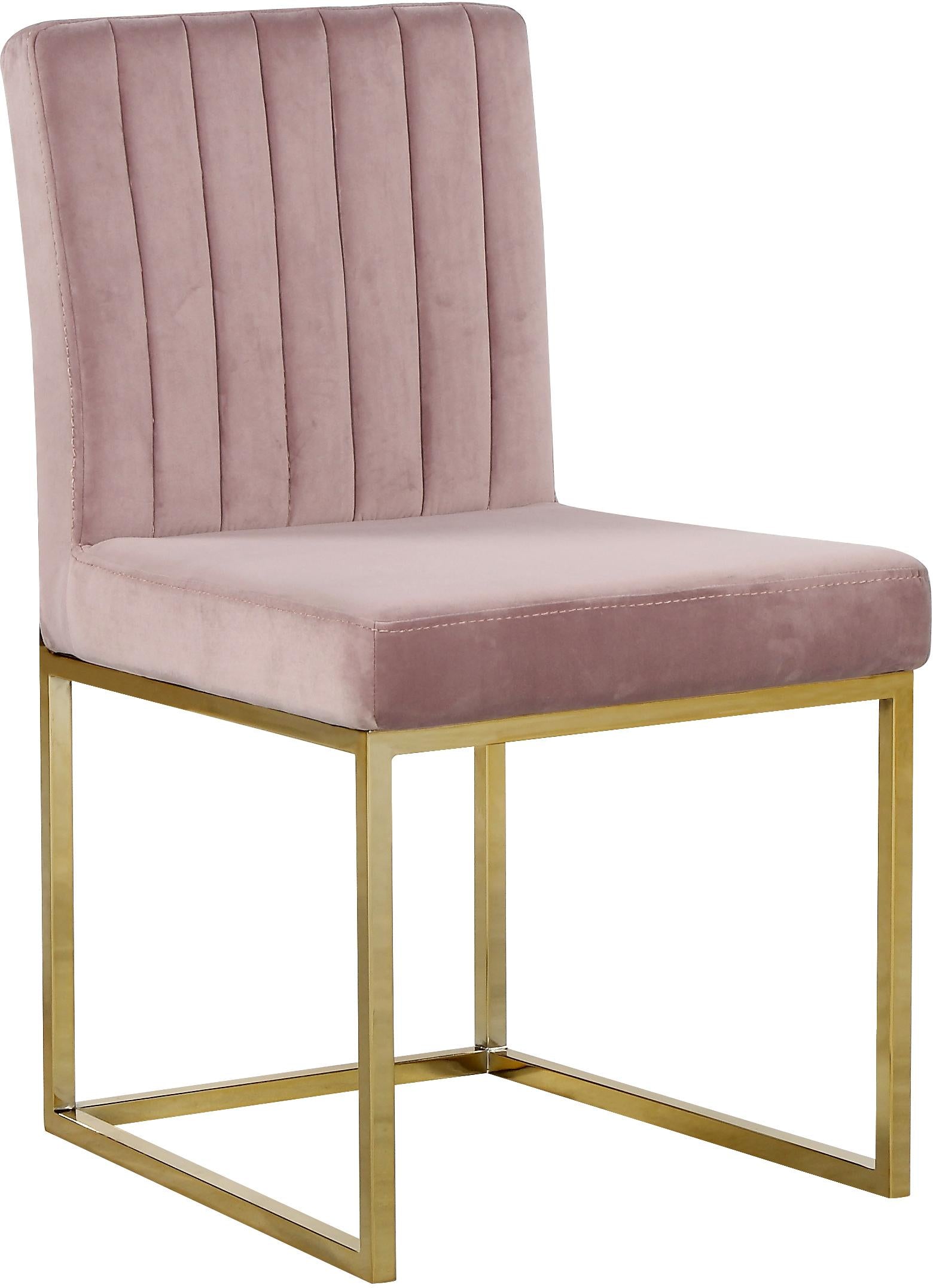 Giselle Pink Velvet Dining Chair - Luxury Home Furniture (MI)