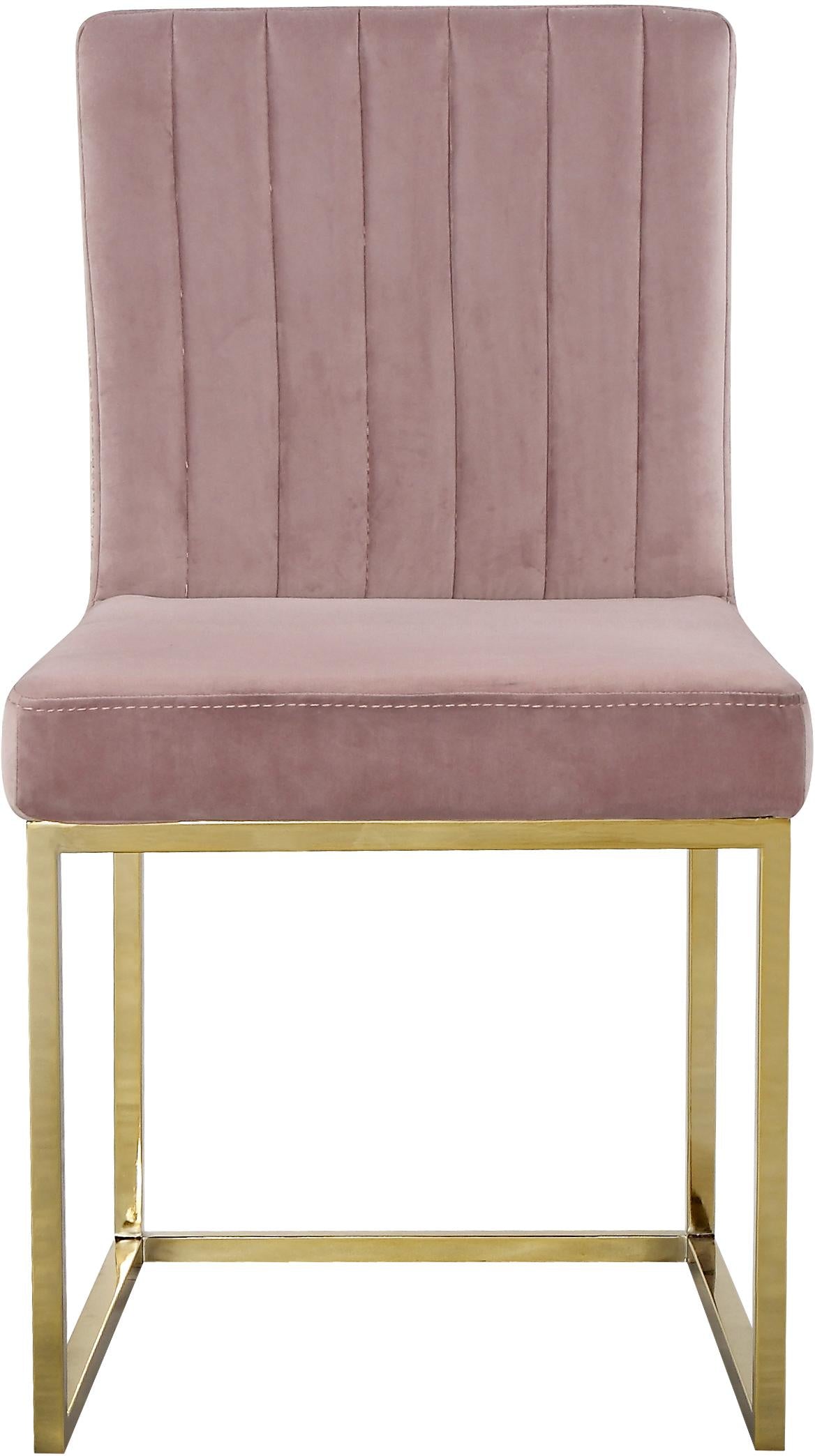 Giselle Pink Velvet Dining Chair - Luxury Home Furniture (MI)