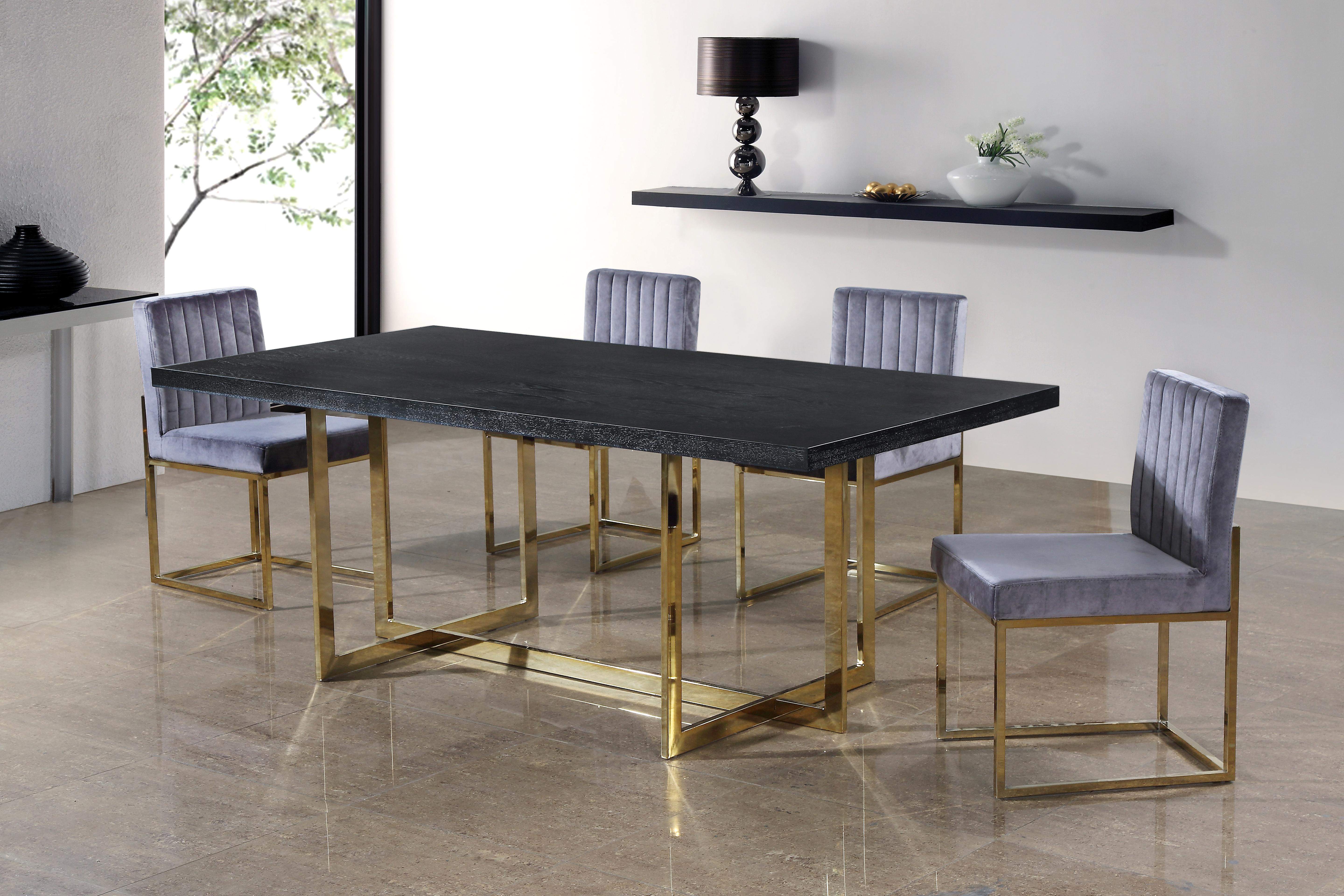 Giselle Grey Velvet Dining Chair - Luxury Home Furniture (MI)