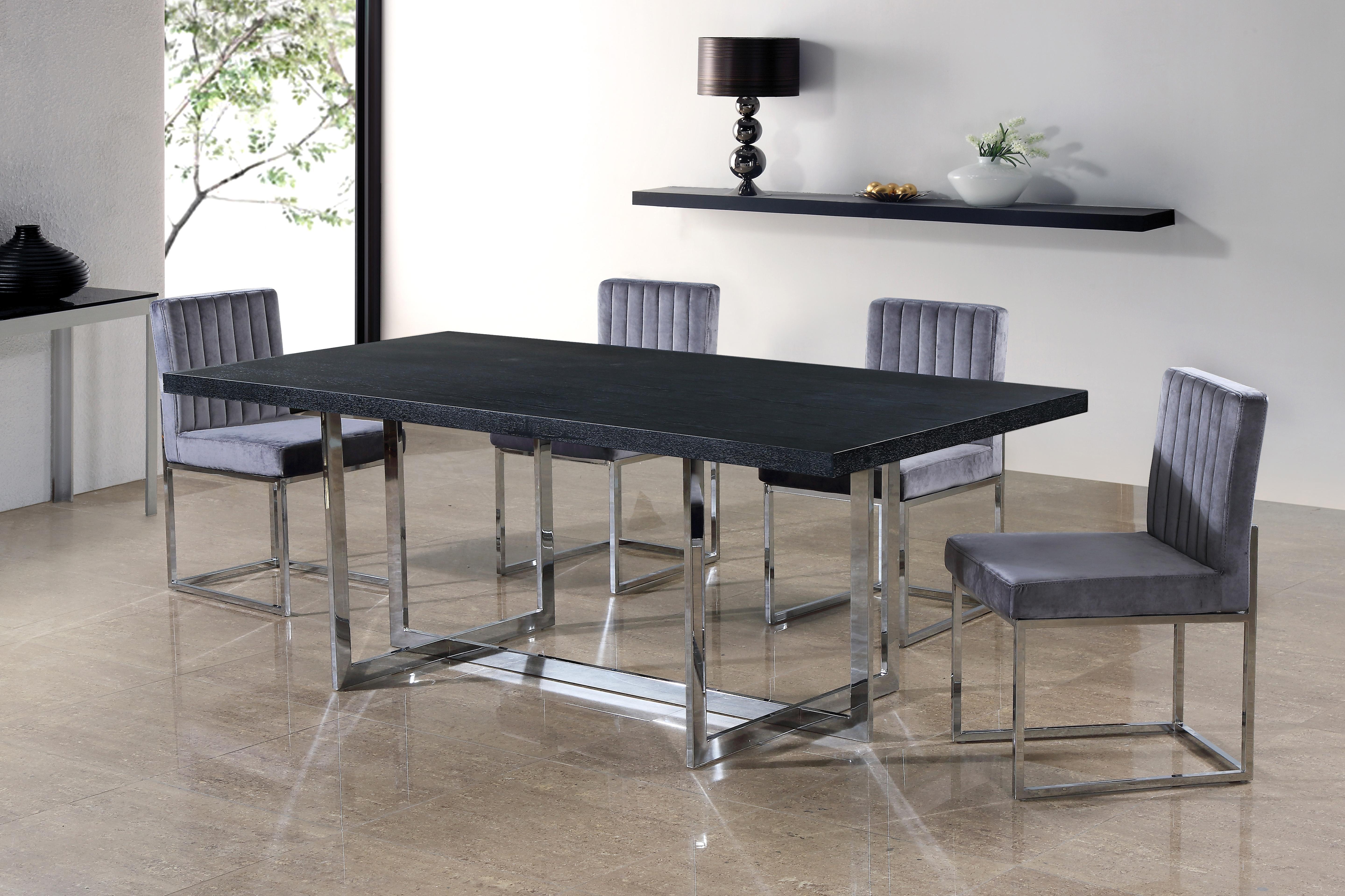 Giselle Grey Velvet Dining Chair - Luxury Home Furniture (MI)