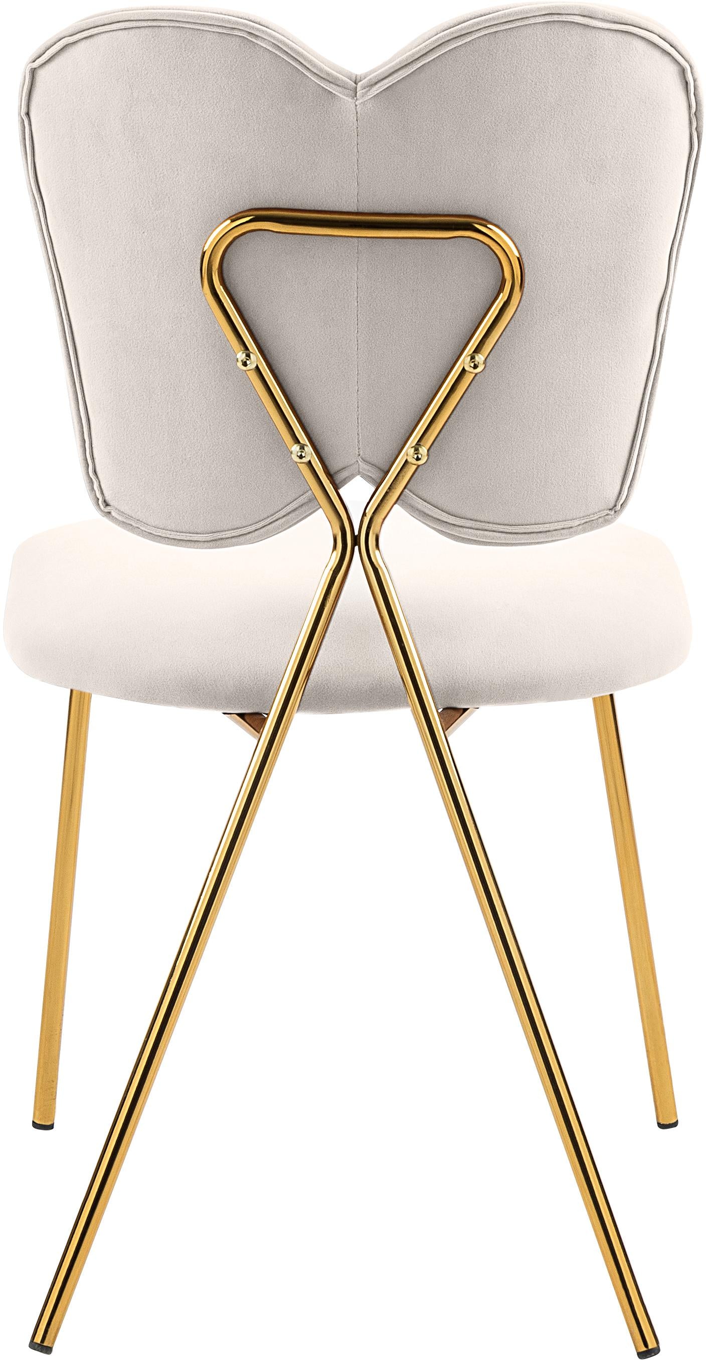 Angel Cream Velvet Dining Chair - Luxury Home Furniture (MI)