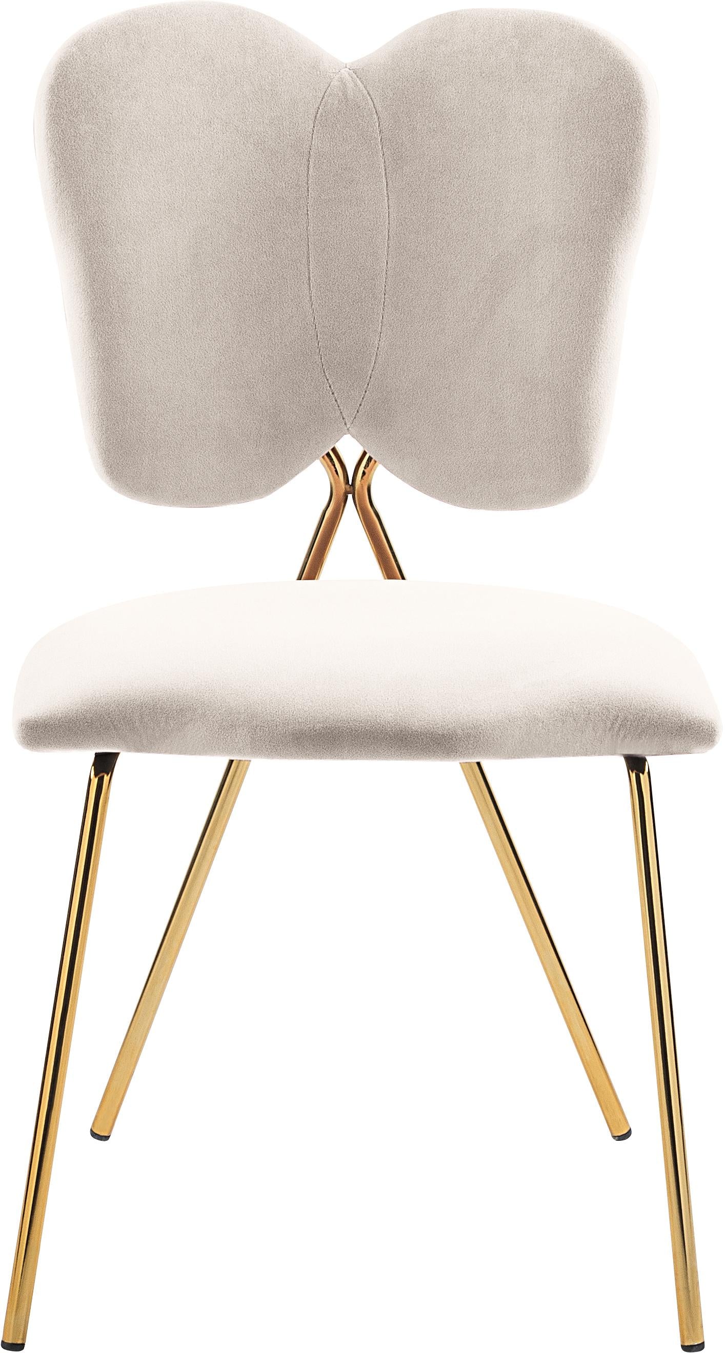 Angel Cream Velvet Dining Chair - Luxury Home Furniture (MI)