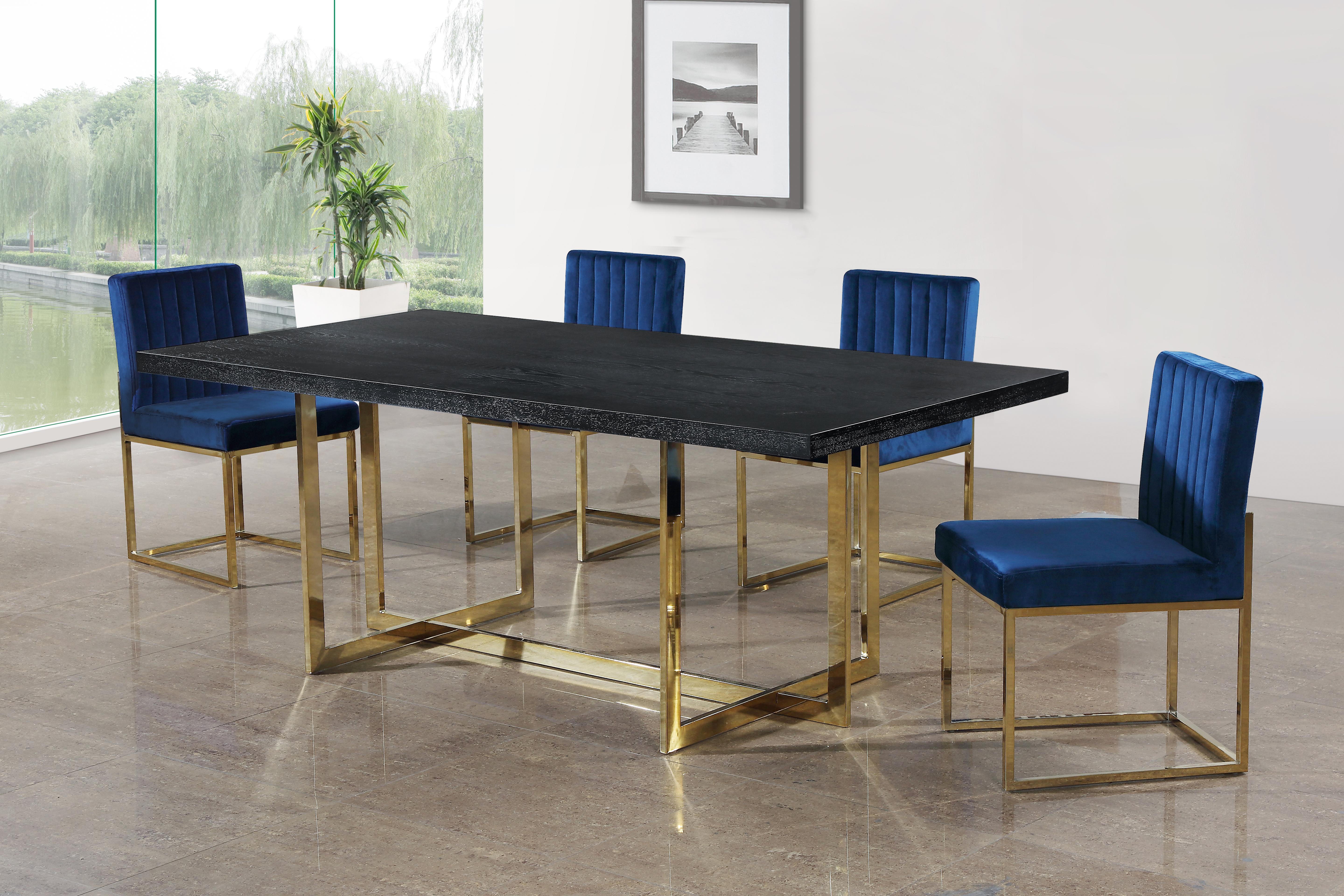 Giselle Navy Velvet Dining Chair - Luxury Home Furniture (MI)