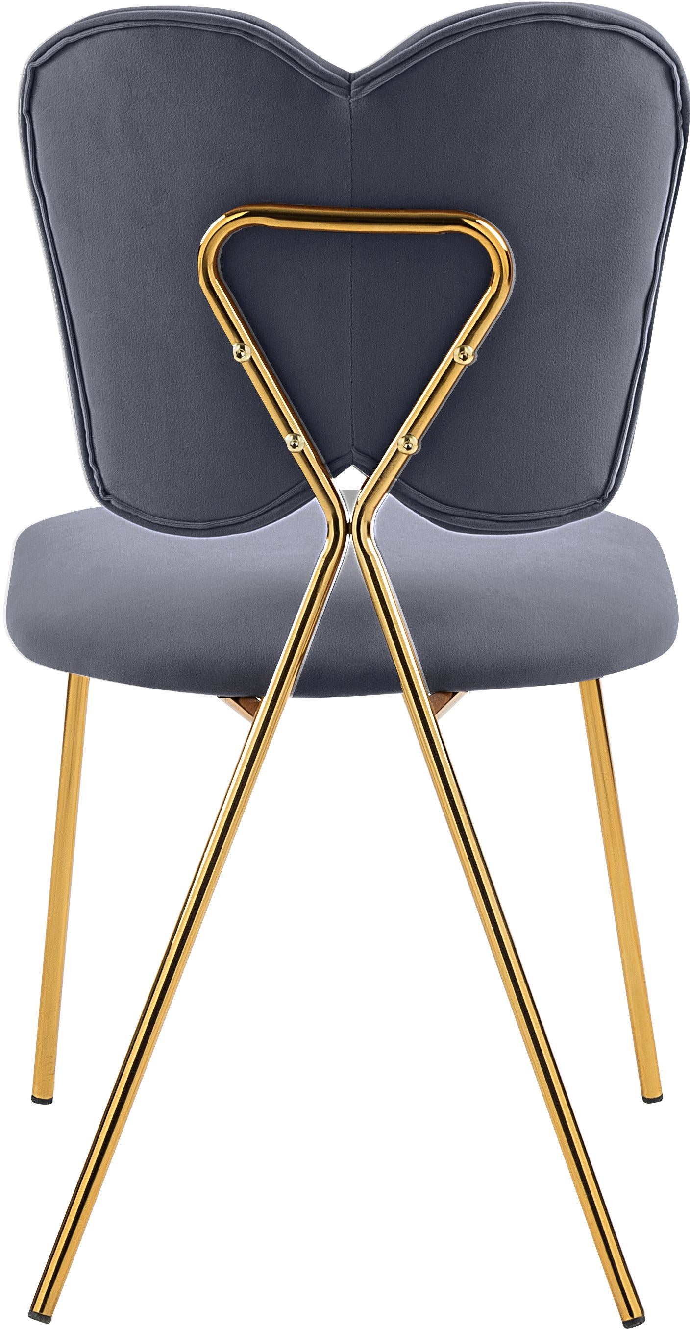 Angel Grey Velvet Dining Chair - Luxury Home Furniture (MI)