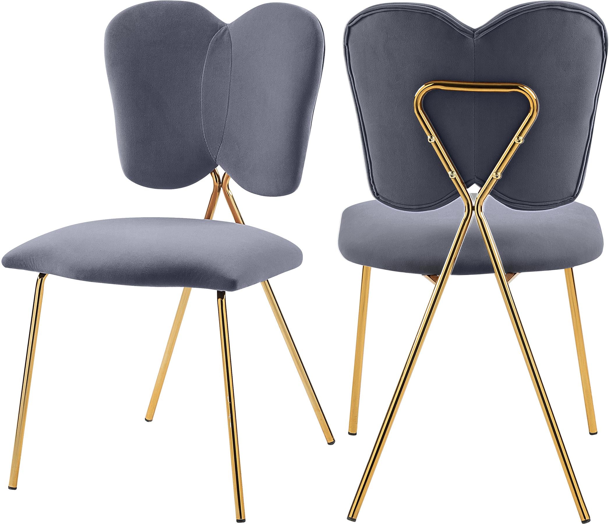 Angel Grey Velvet Dining Chair - Luxury Home Furniture (MI)