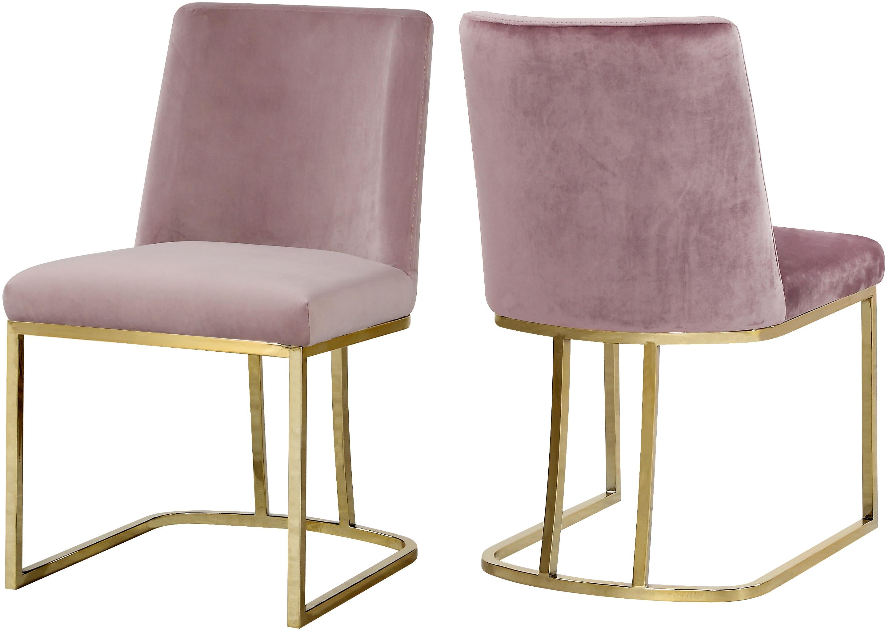 Heidi Pink Velvet Dining Chair - Luxury Home Furniture (MI)
