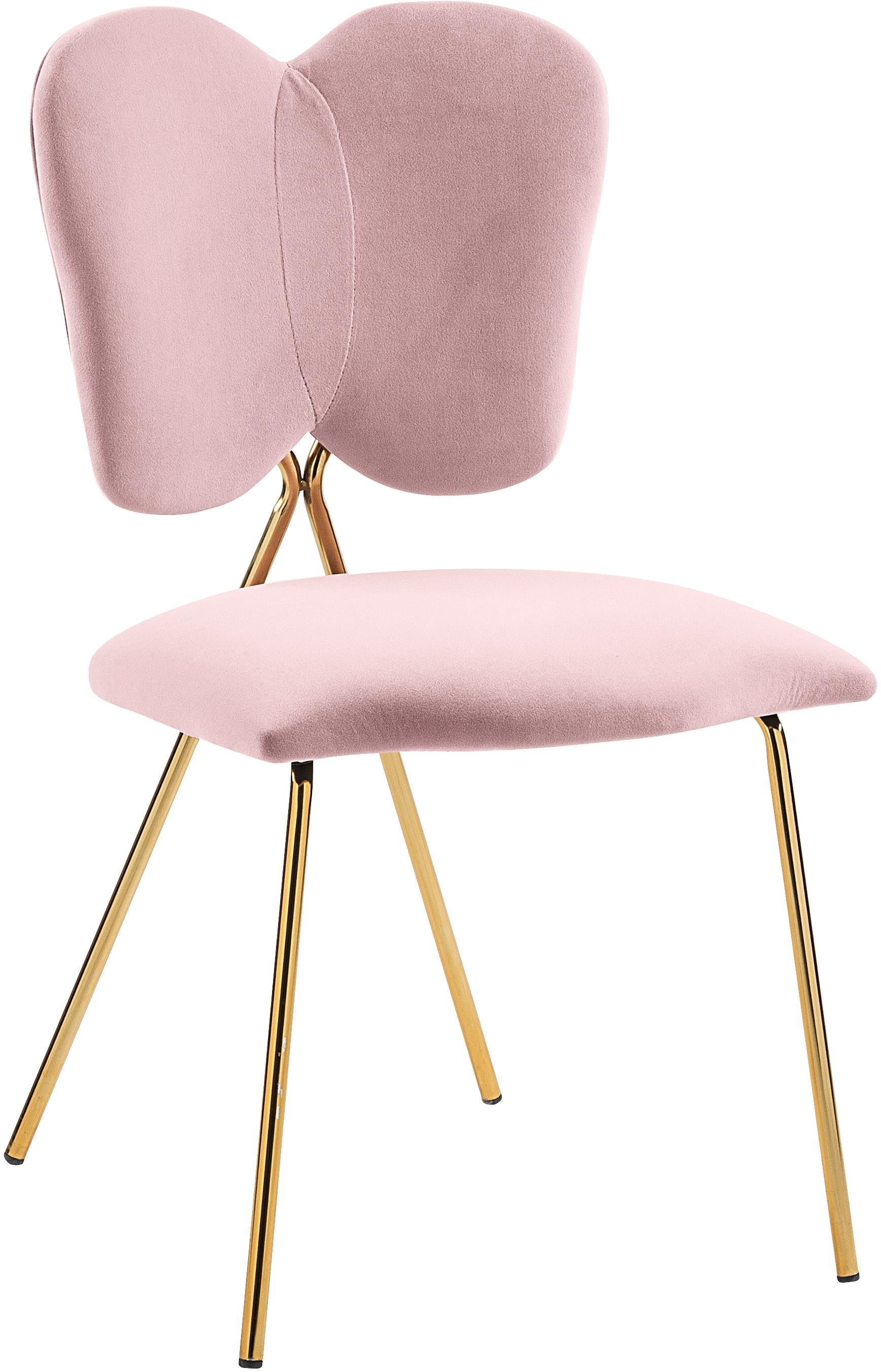 Angel Pink Velvet Dining Chair - Luxury Home Furniture (MI)
