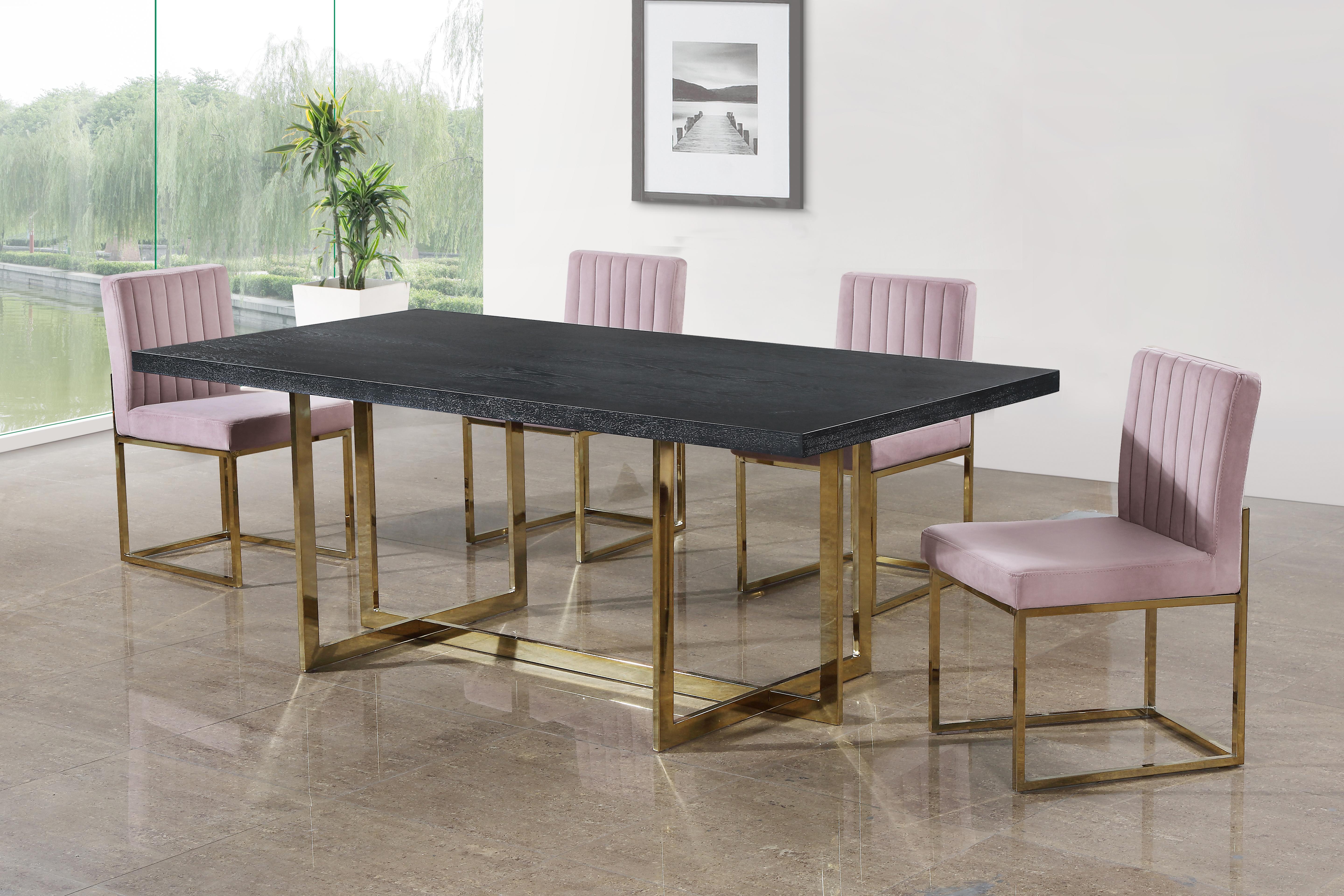 Giselle Pink Velvet Dining Chair - Luxury Home Furniture (MI)
