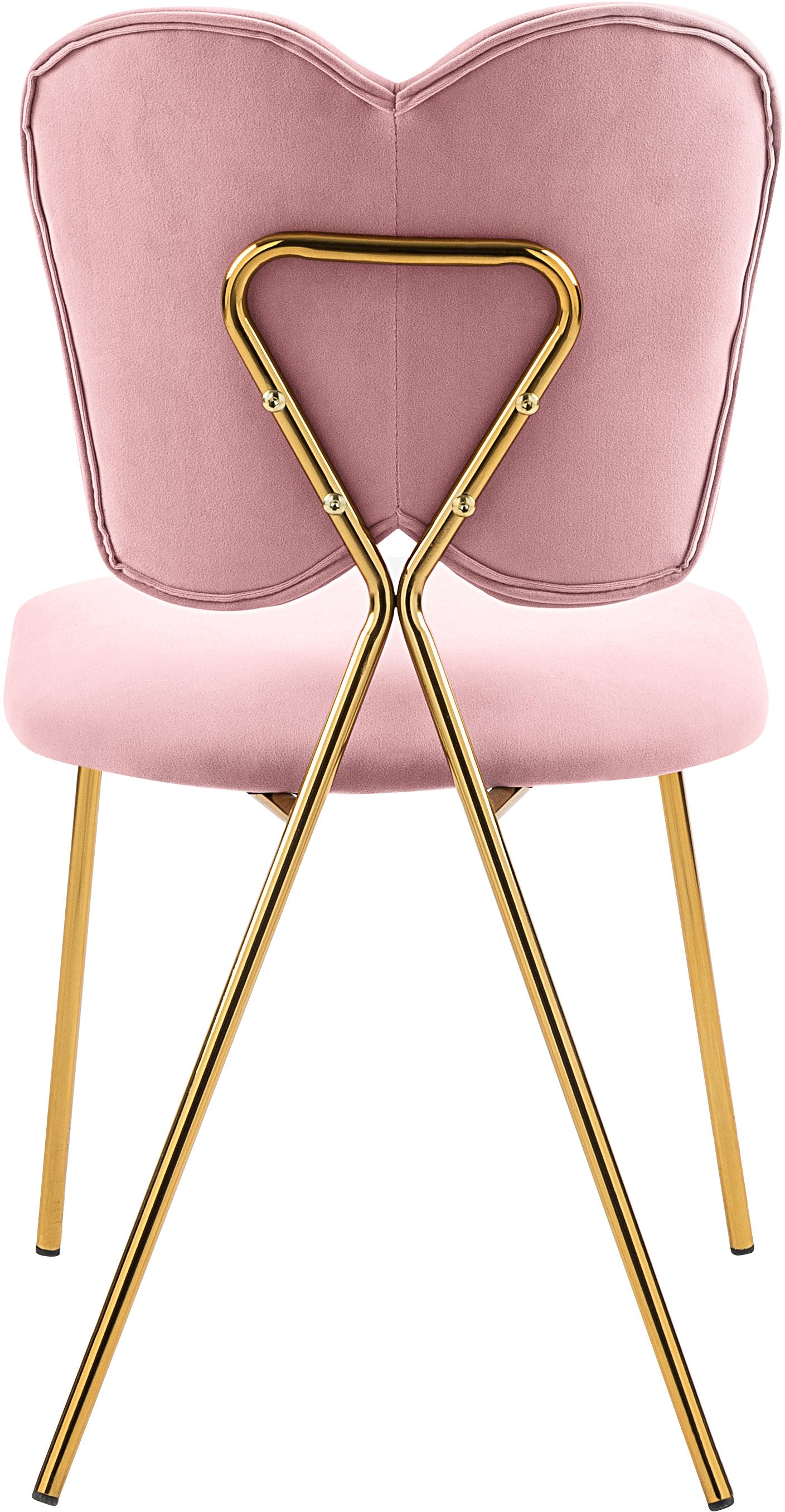 Angel Pink Velvet Dining Chair - Luxury Home Furniture (MI)