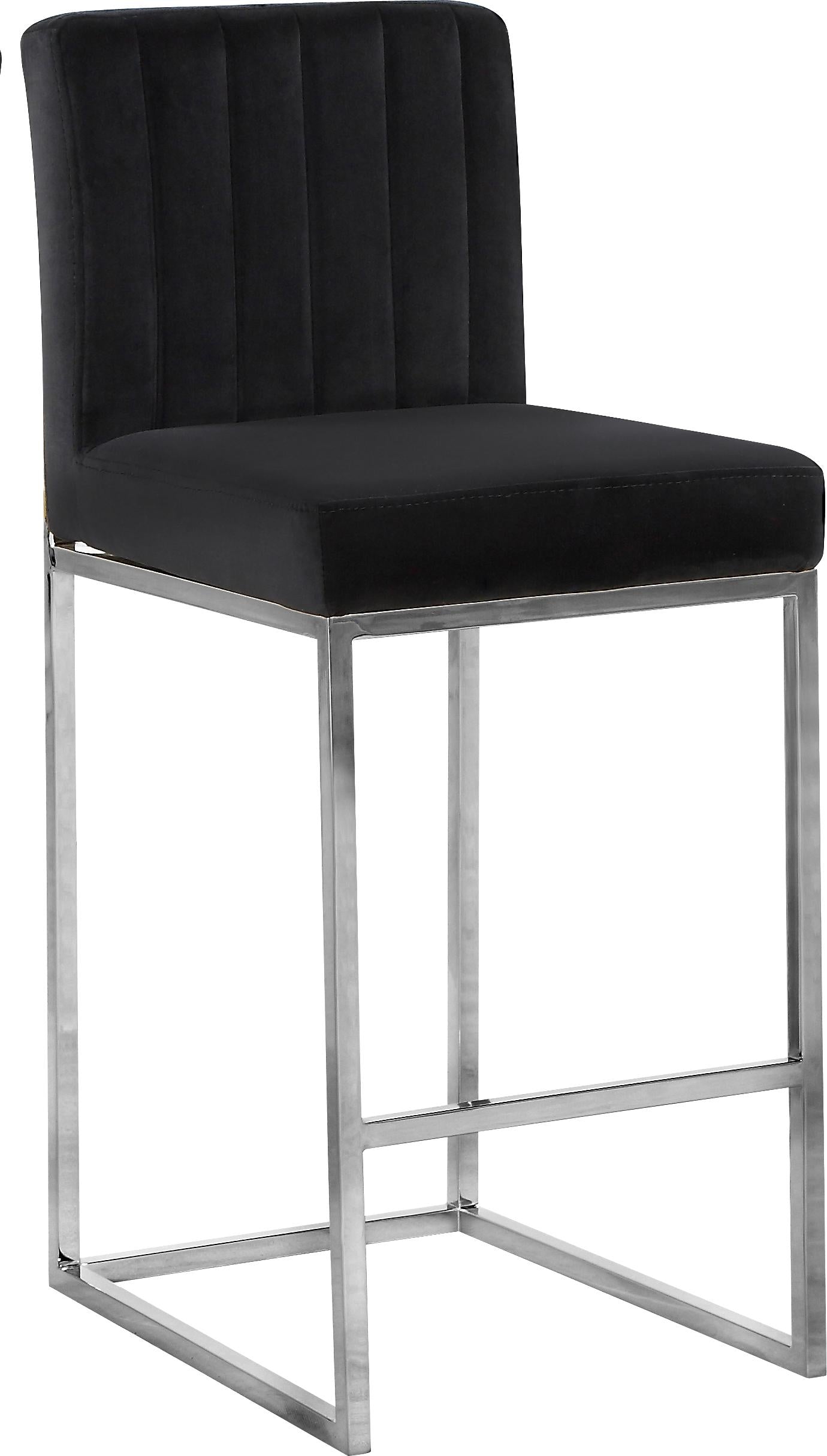 Giselle Black Velvet Stool - Luxury Home Furniture (MI)