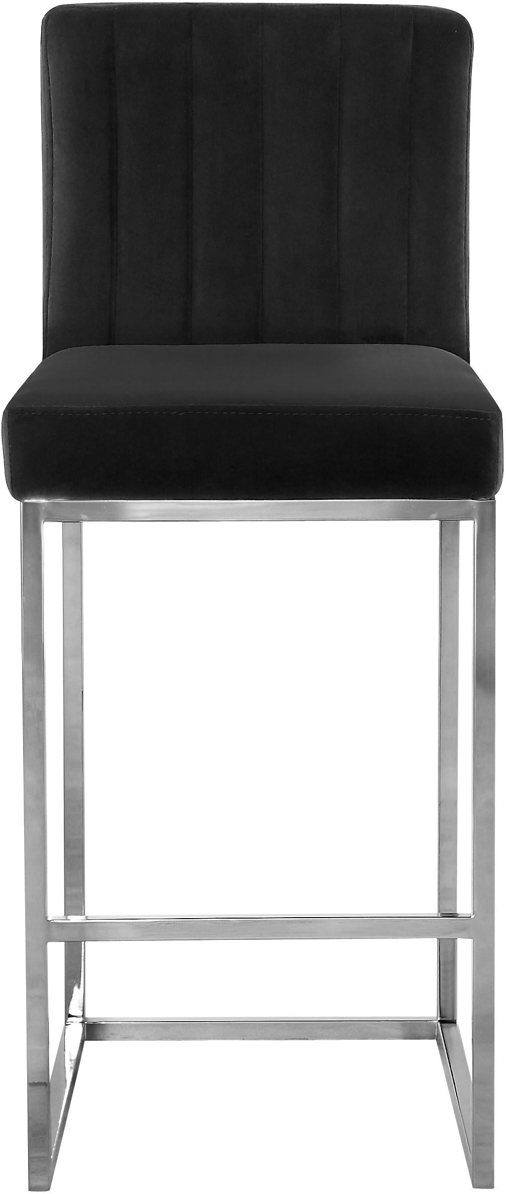 Giselle Black Velvet Stool - Luxury Home Furniture (MI)