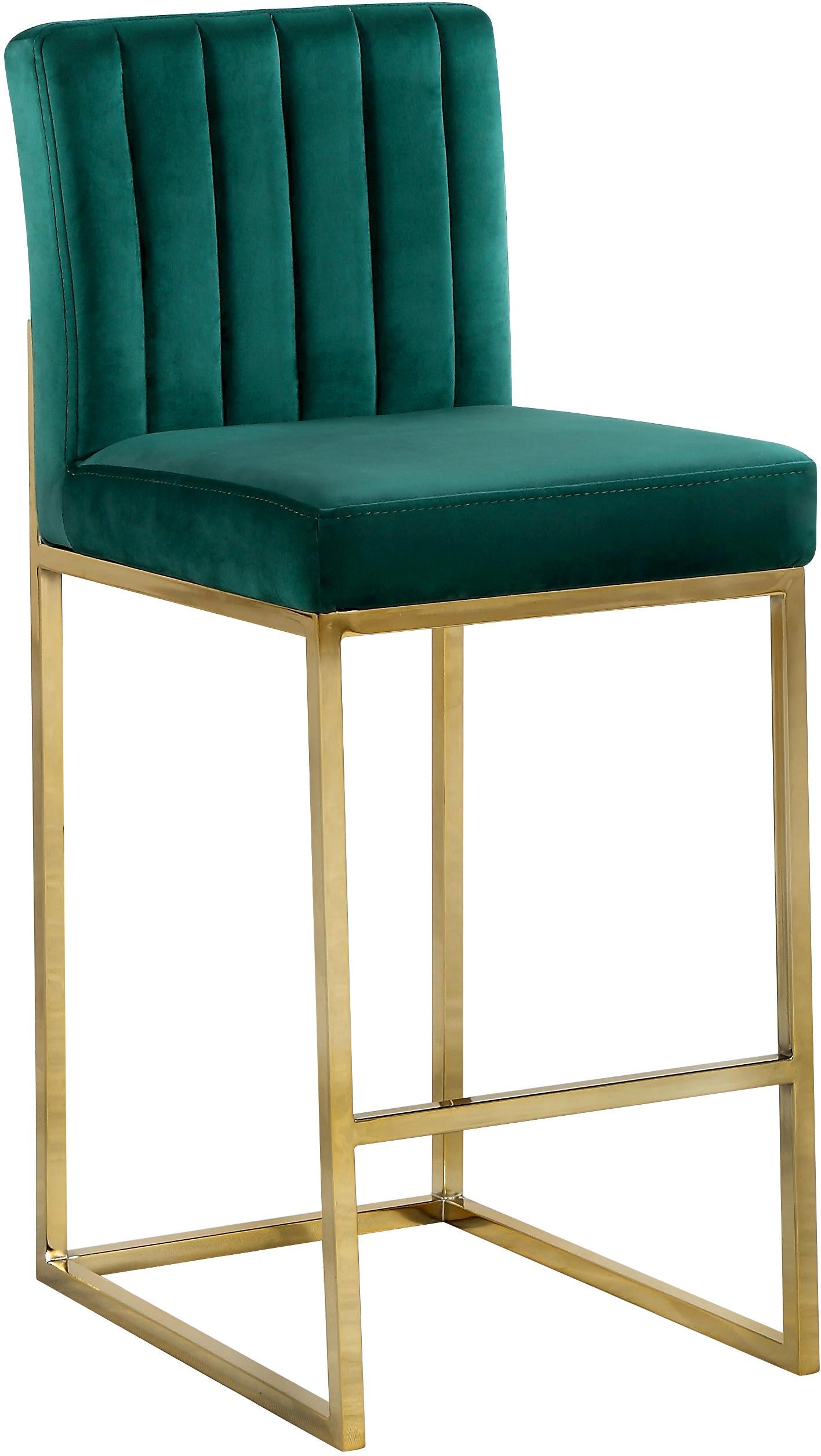 Giselle Green Velvet Stool - Luxury Home Furniture (MI)