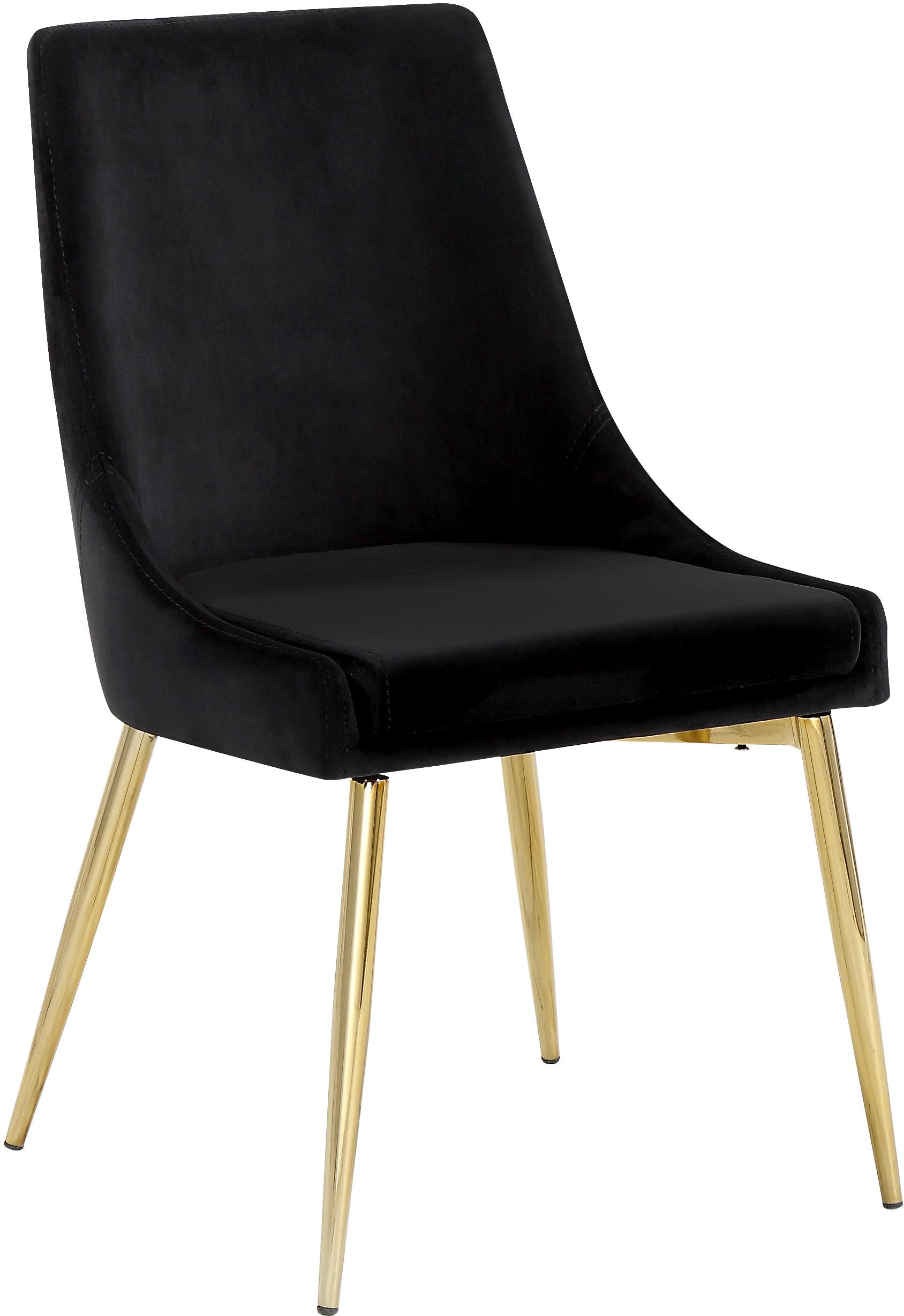 Karina Black Velvet Dining Chair - Luxury Home Furniture (MI)