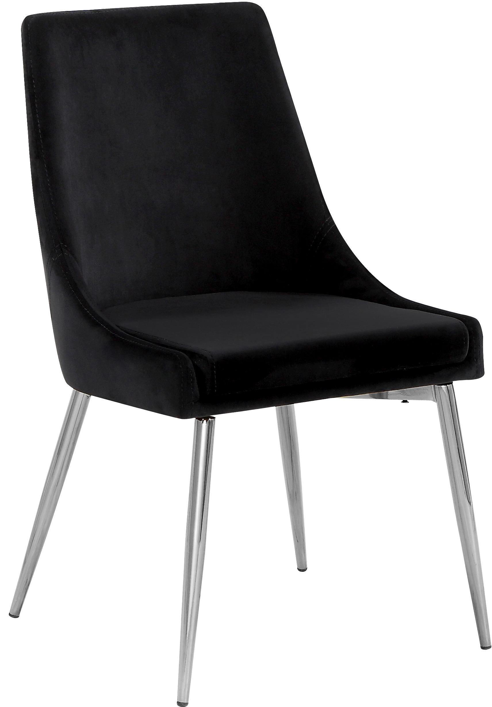 Karina Black Velvet Dining Chair - Luxury Home Furniture (MI)