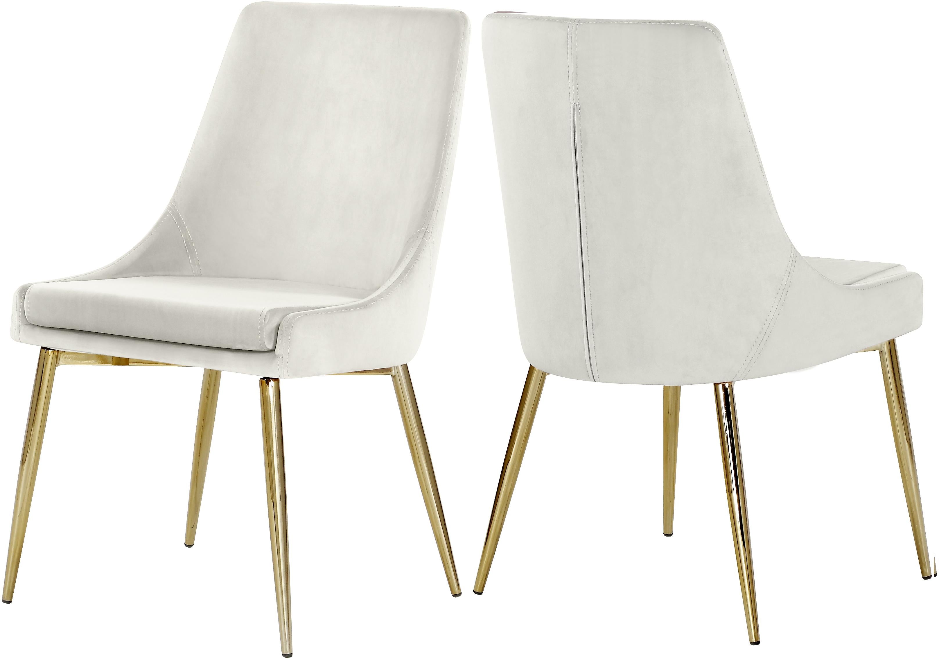 Karina Cream Velvet Dining Chair - Luxury Home Furniture (MI)