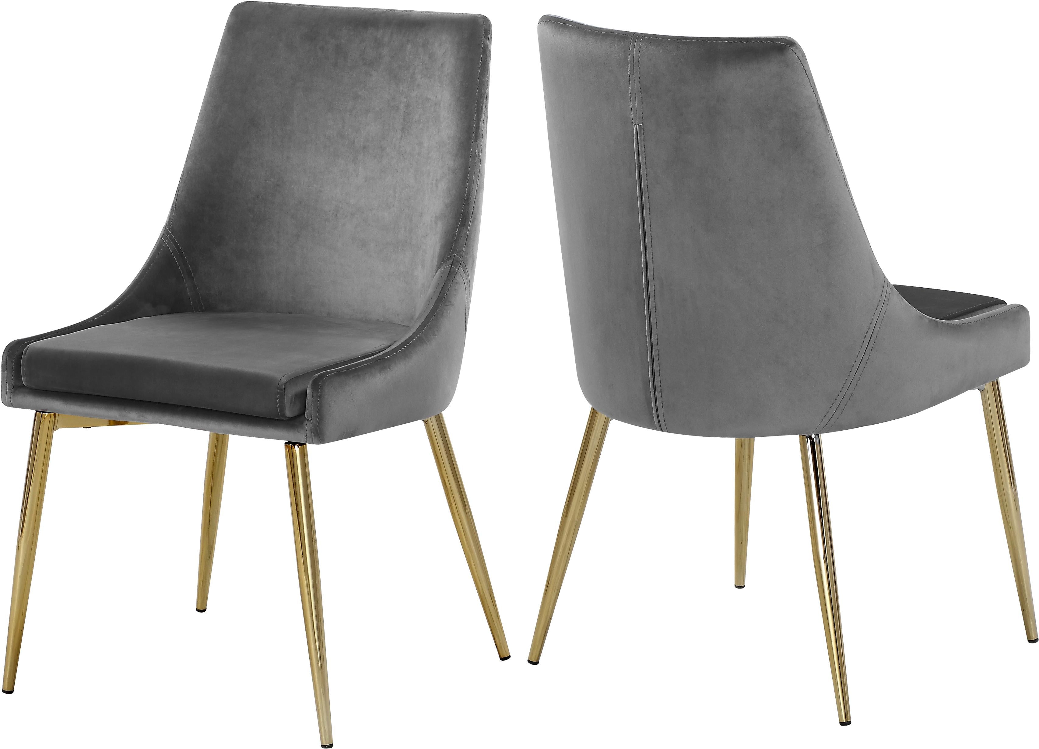Karina Grey Velvet Dining Chair - Luxury Home Furniture (MI)