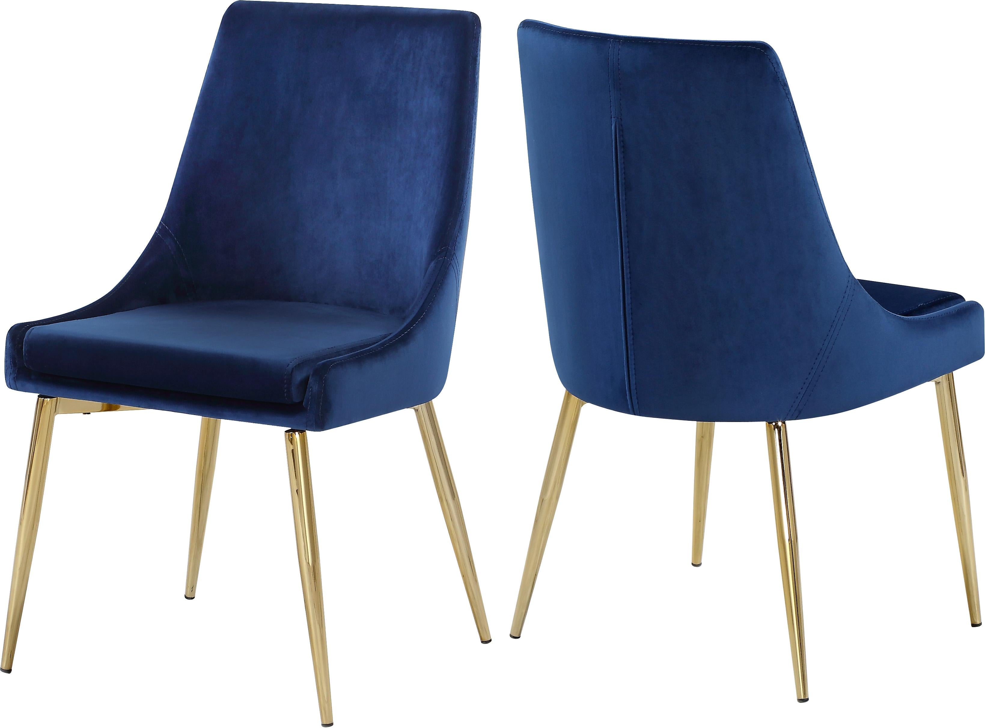 Karina Navy Velvet Dining Chair - Luxury Home Furniture (MI)