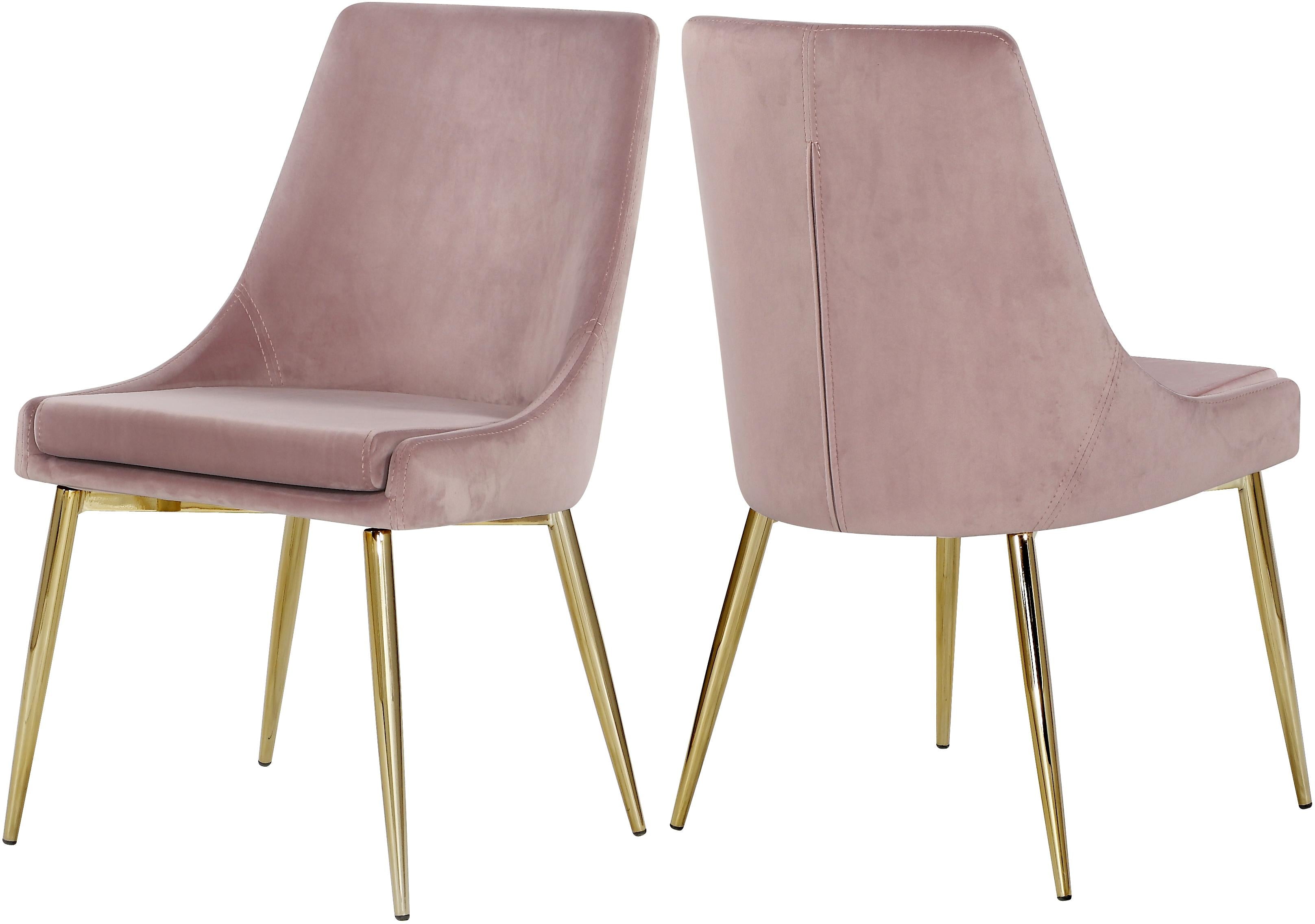 Karina Pink Velvet Dining Chair - Luxury Home Furniture (MI)