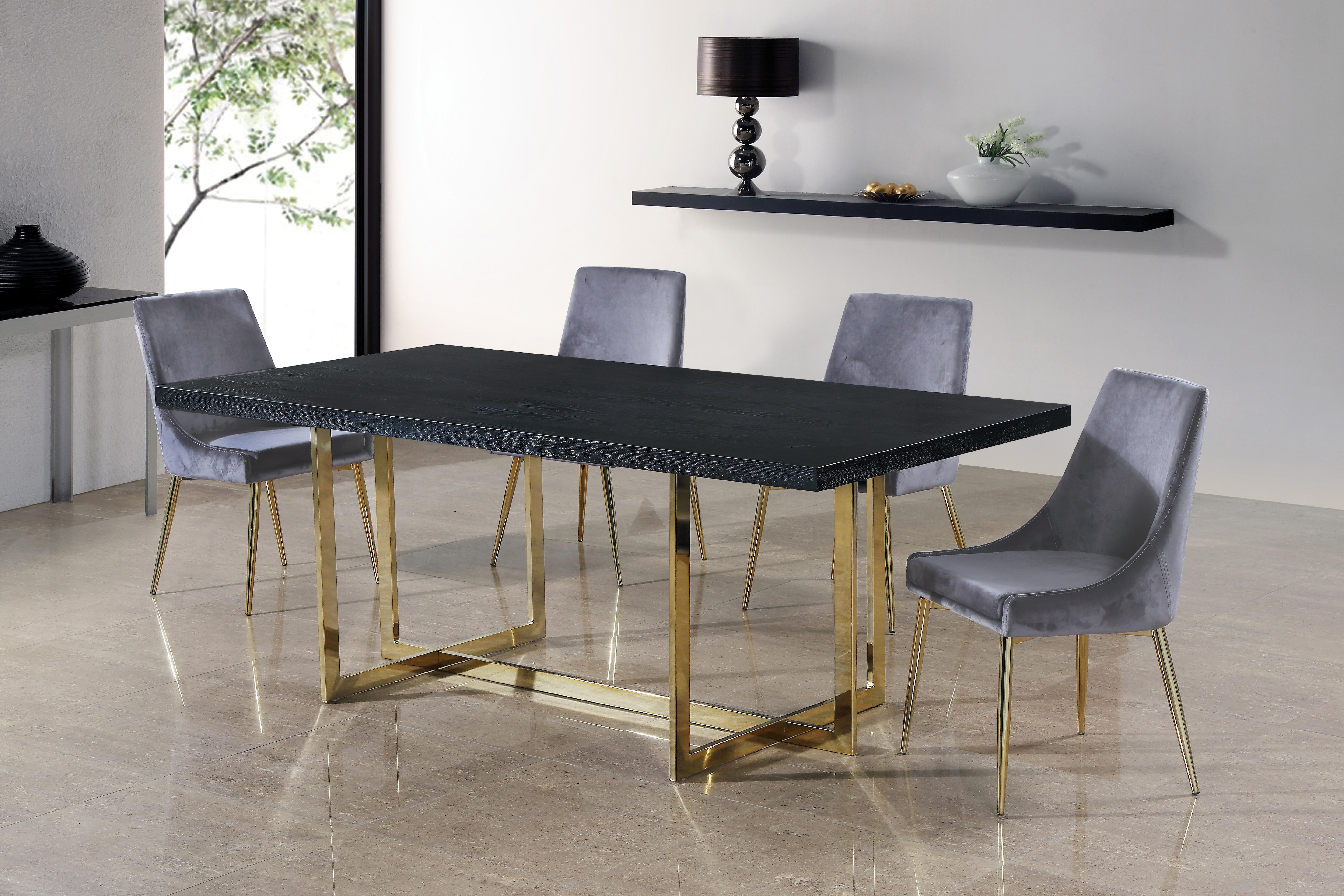 Karina Grey Velvet Dining Chair - Luxury Home Furniture (MI)