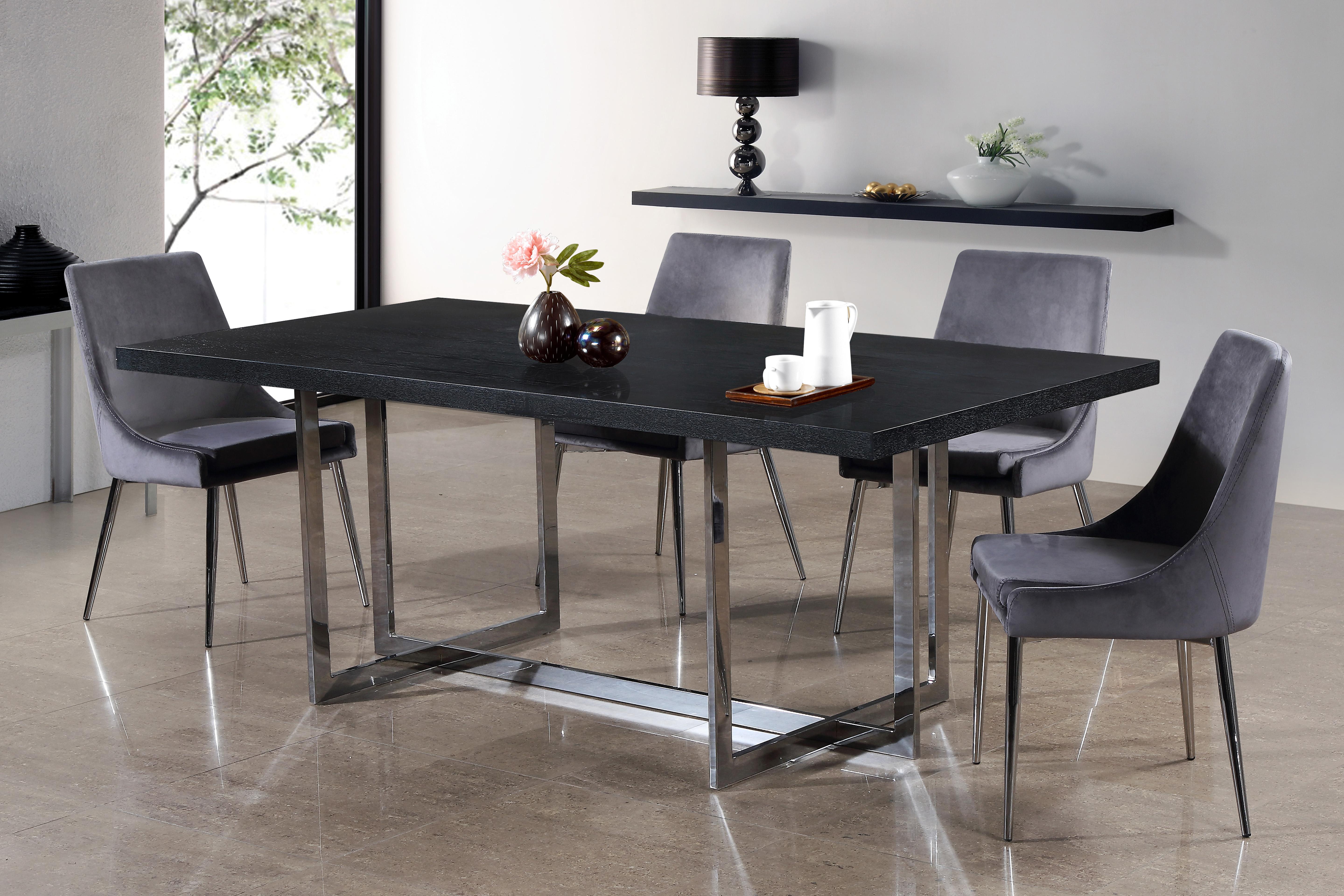 Karina Grey Velvet Dining Chair - Luxury Home Furniture (MI)