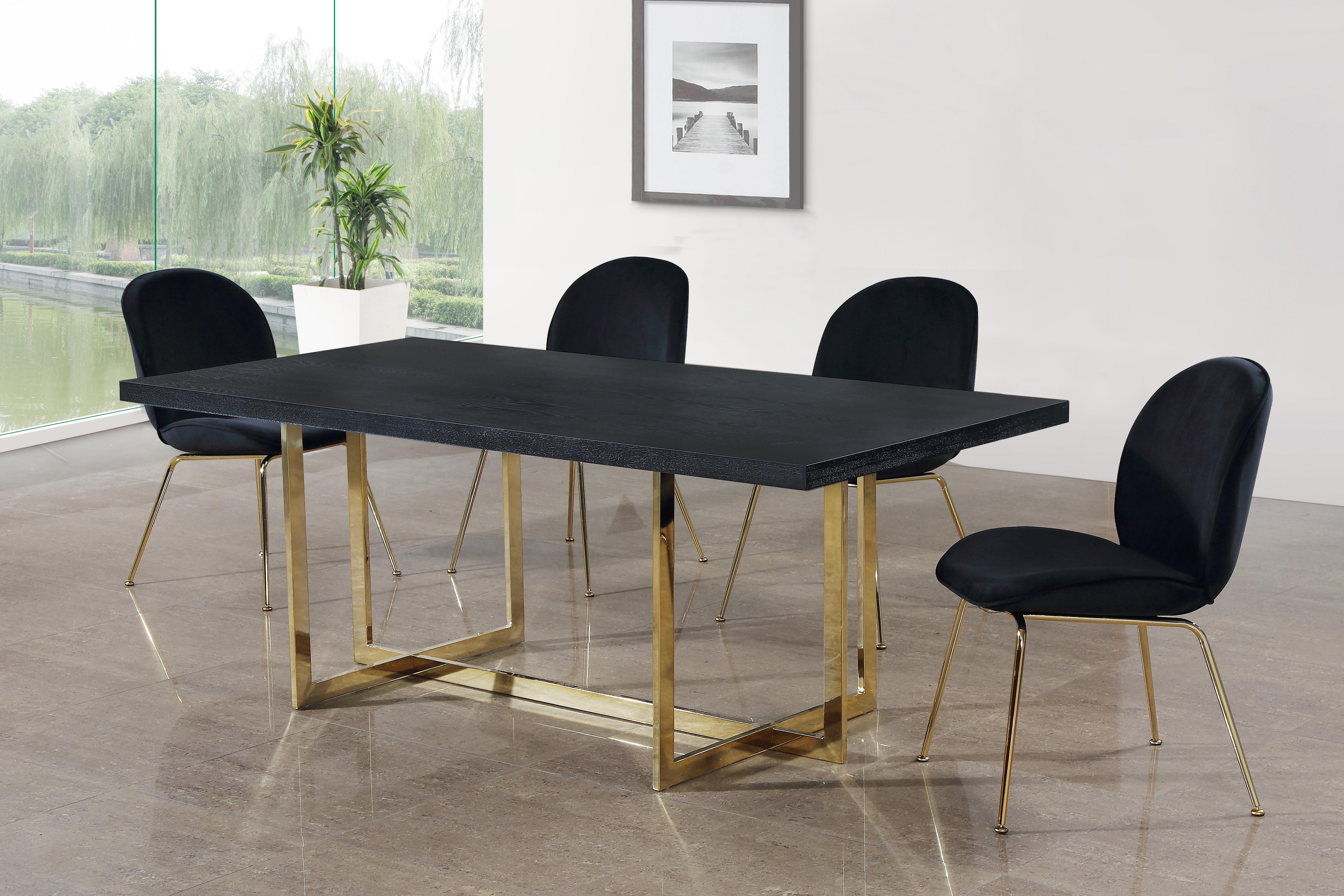 Paris Black Velvet Dining Chair - Luxury Home Furniture (MI)