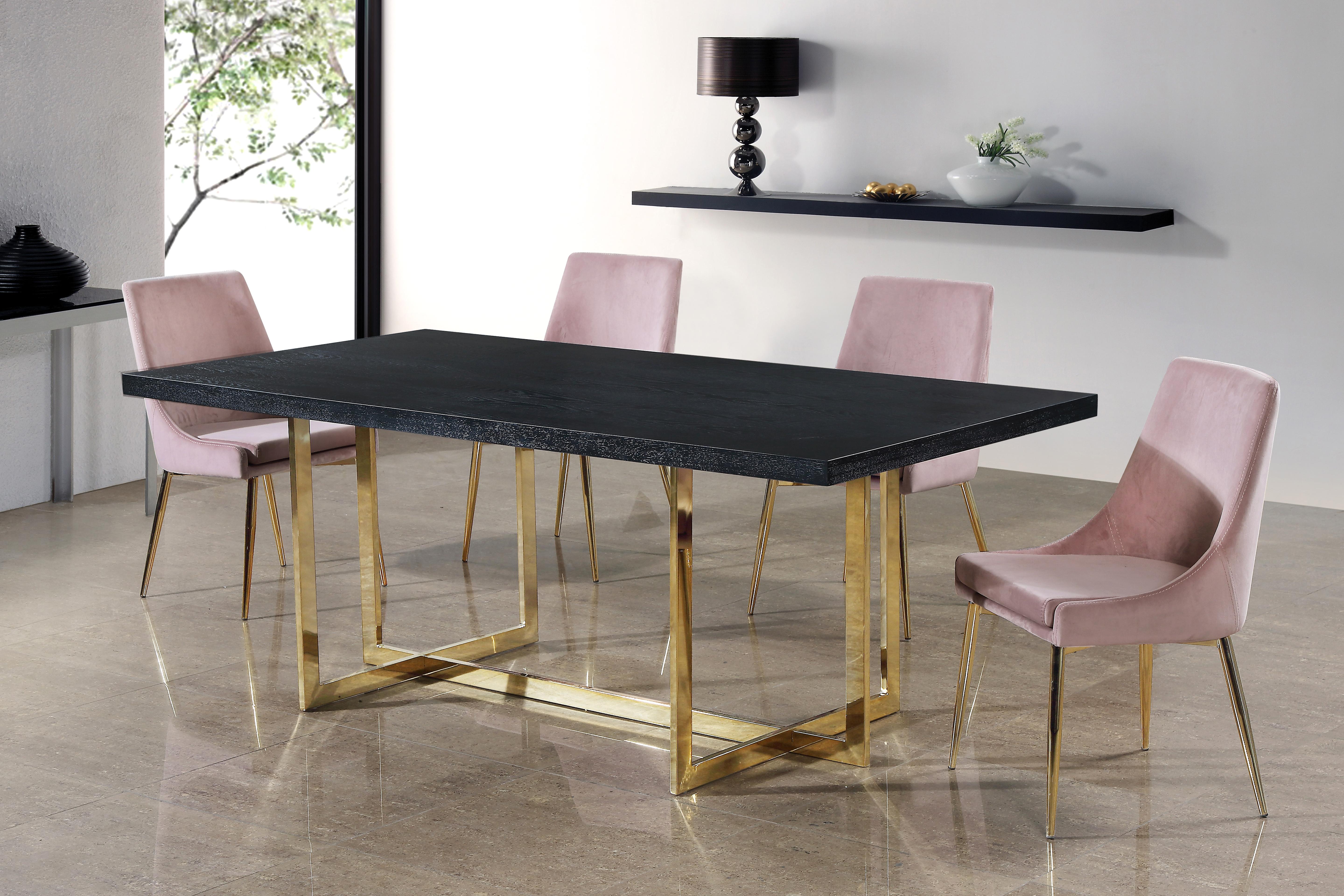 Karina Pink Velvet Dining Chair - Luxury Home Furniture (MI)