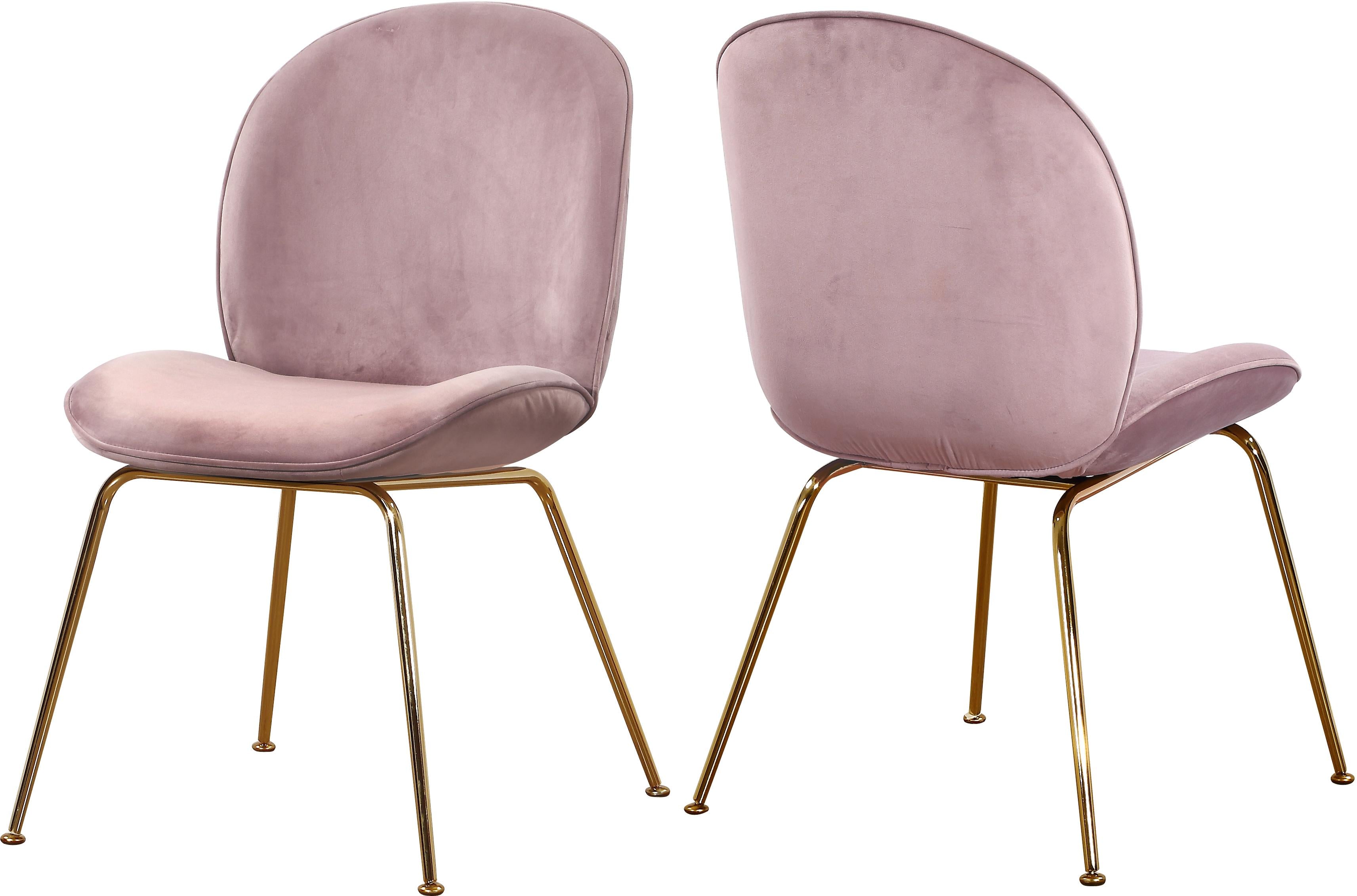 Paris Pink Velvet Dining Chair - Luxury Home Furniture (MI)