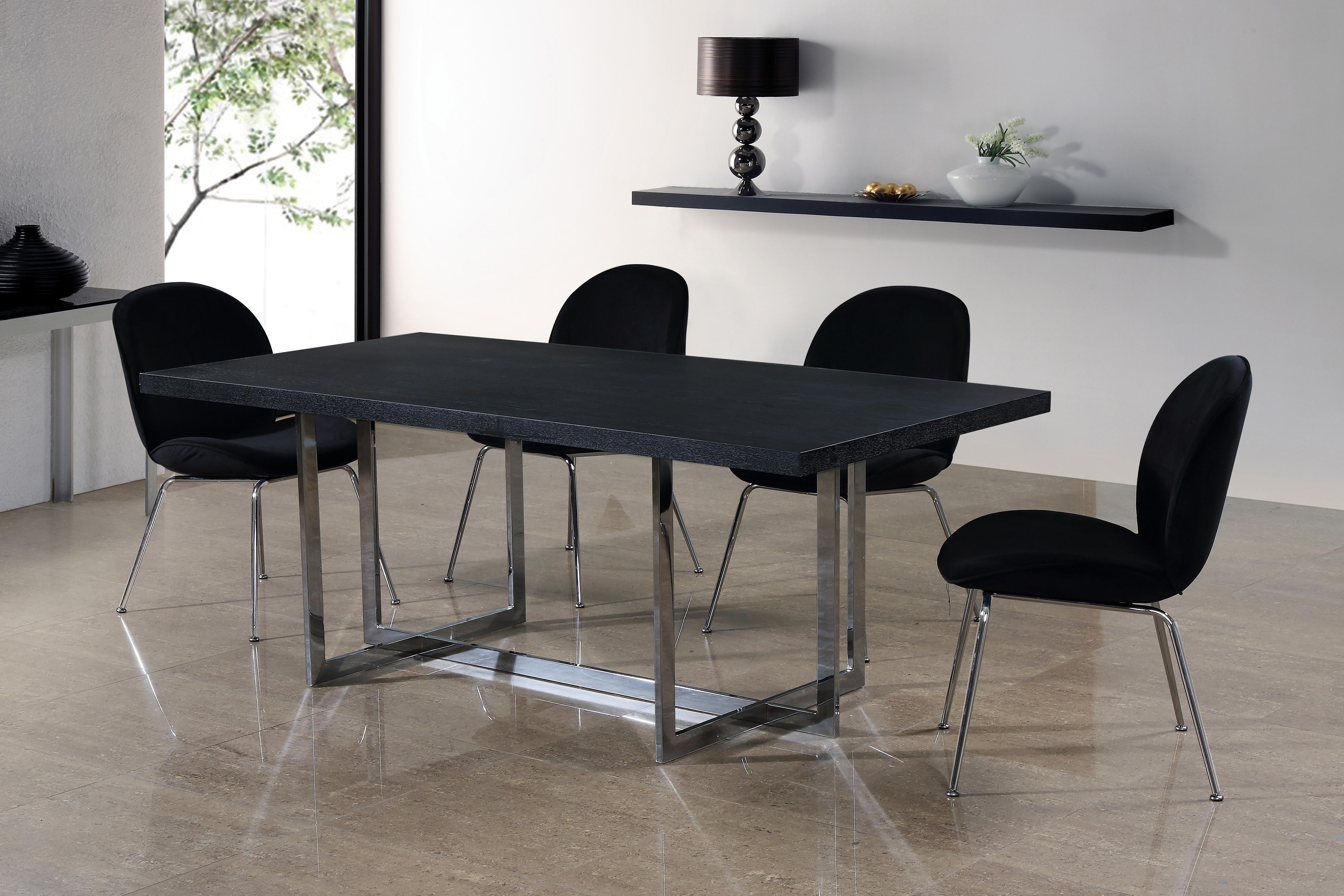 Paris Black Velvet Dining Chair - Luxury Home Furniture (MI)