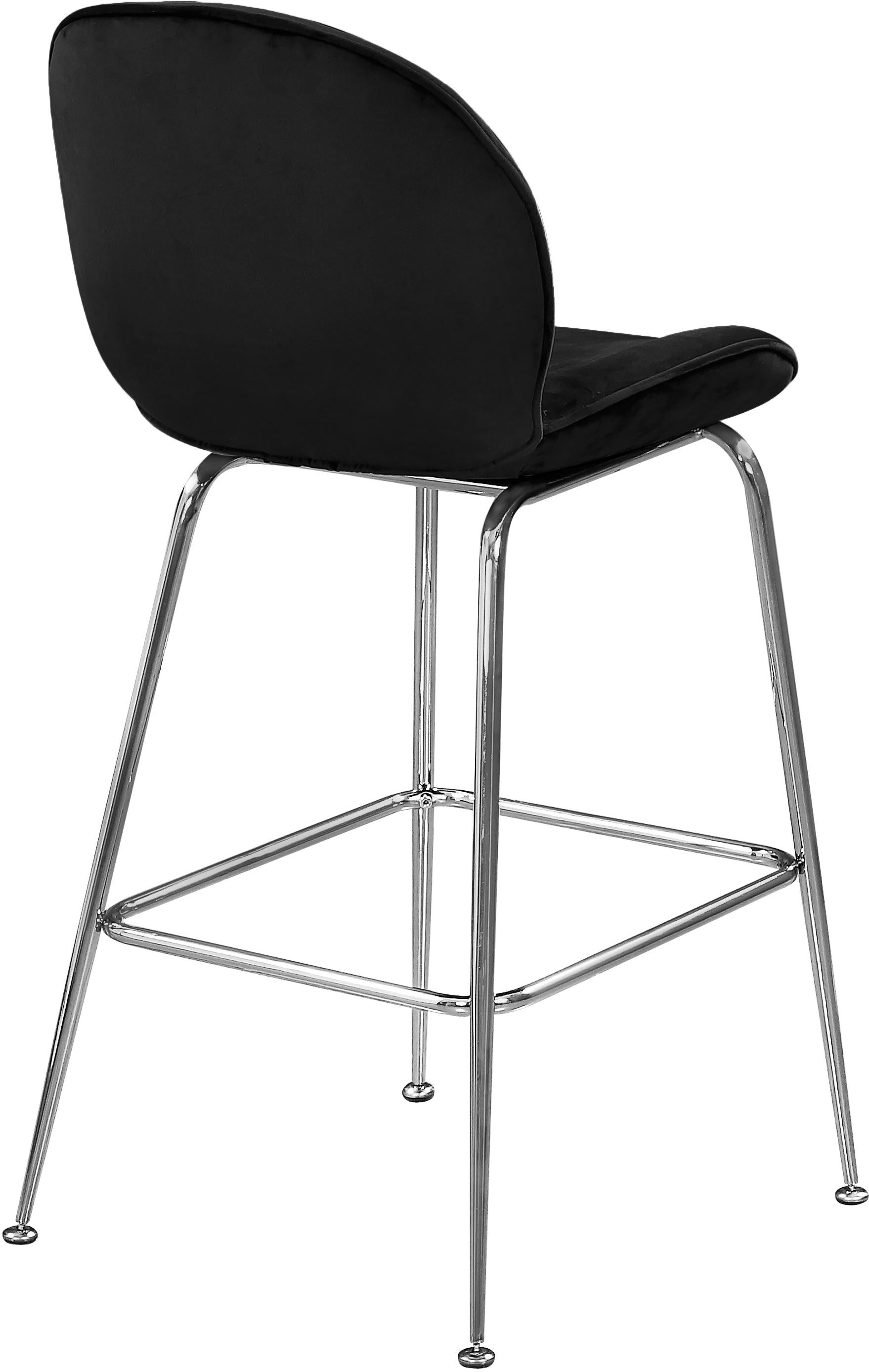 Paris Black Velvet Stool - Luxury Home Furniture (MI)